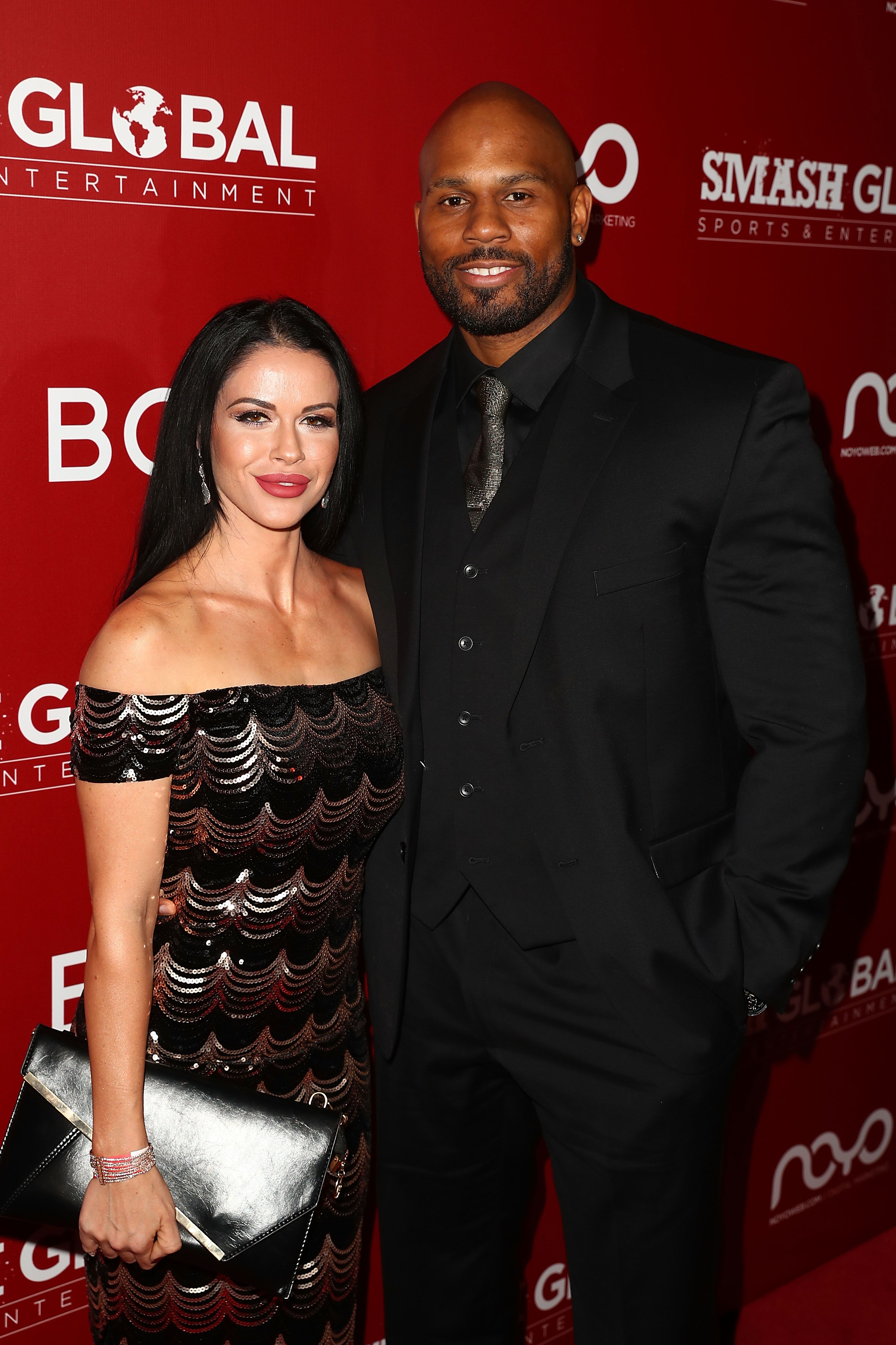 Shad Gaspard and his wife Siliana Gaspard arrive on the red carpet at the SMASH Global Night Of Champions on December 13, 2018, in Hollywood, California | Source: Joe Scarnici/Getty Images