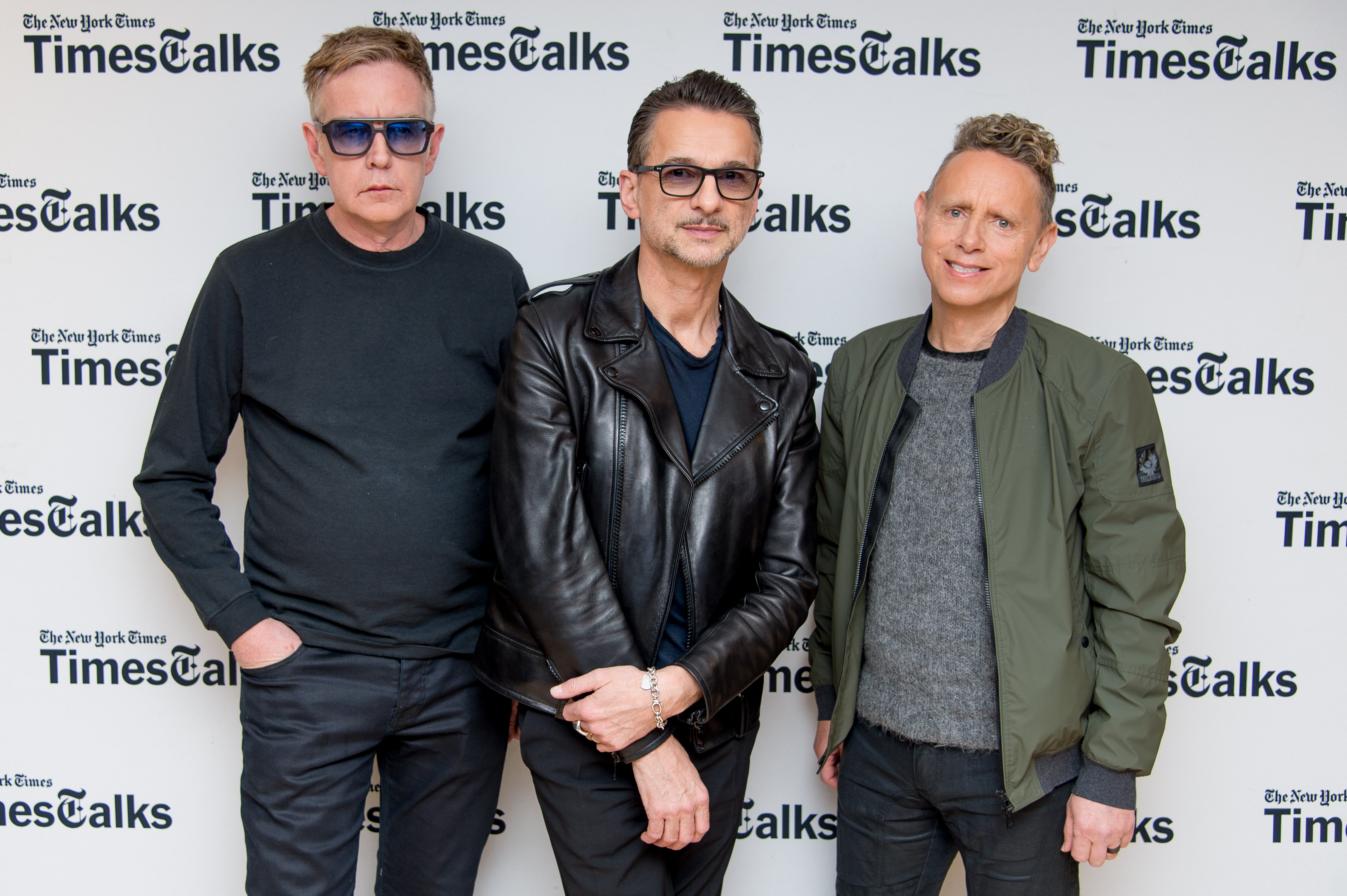 Depeche Mode's Andy Fletcher, Dave Gahan and Martin Gore on March 8, 2017 in New York City | Source: Getty Images 