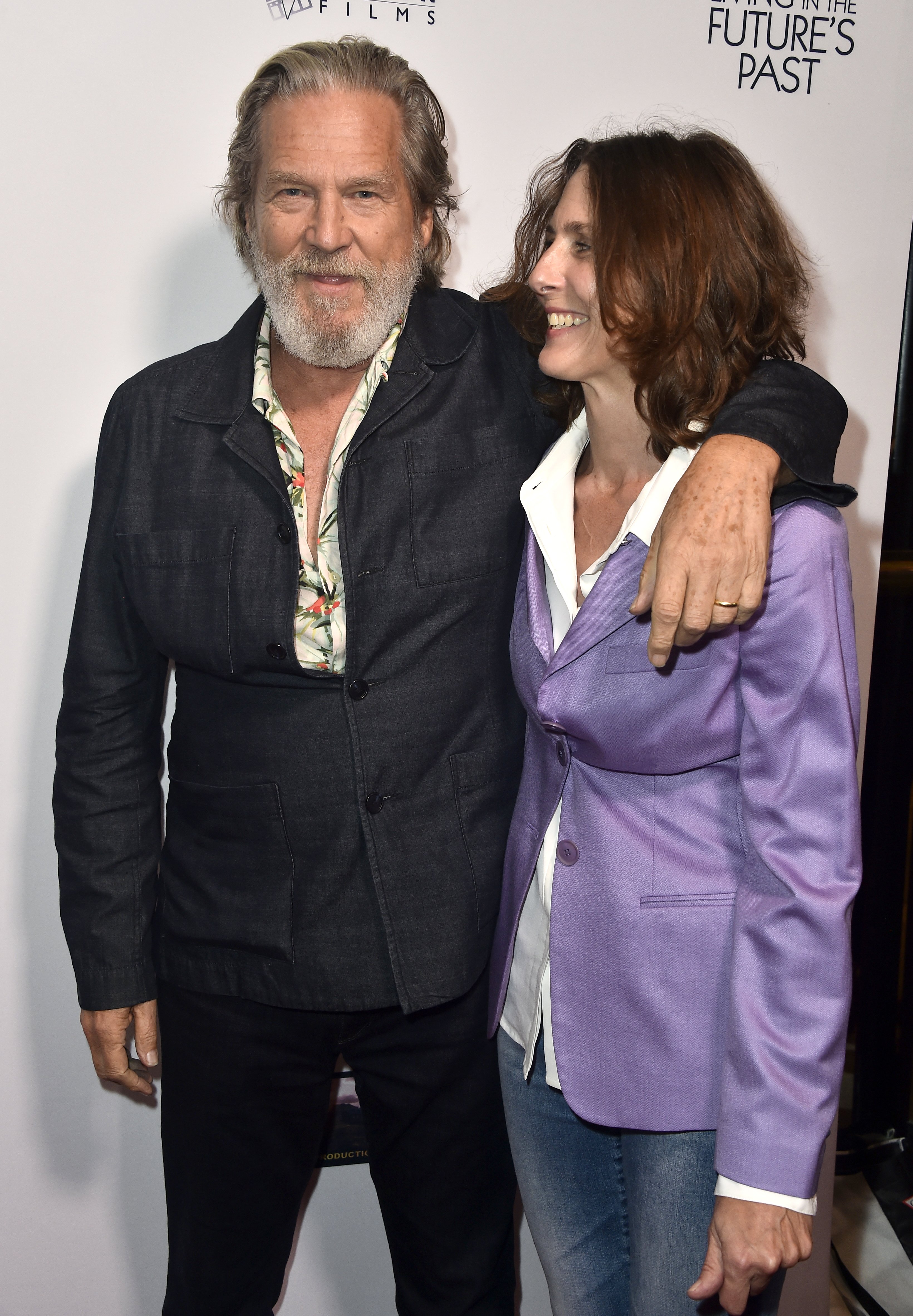Jeff Bridges and director Susan Kucera attend the Premiere Of Vision Films' "Living In The Future's Past" at Ahrya Fine Arts Theater on October 2, 2018 in Beverly Hills, California. | Source: Getty Images