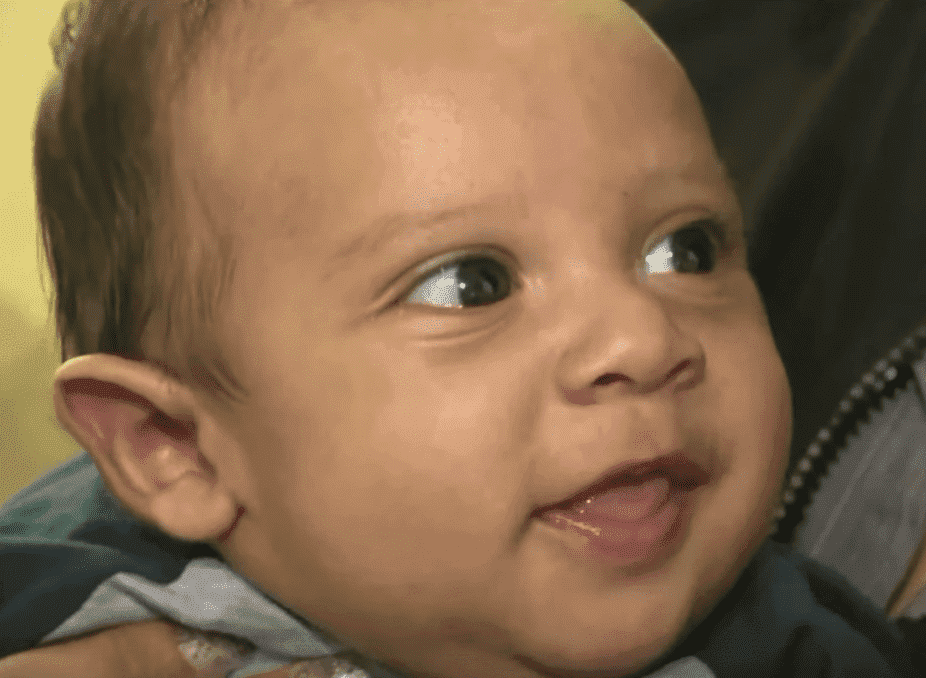 Jade Davis' healthy baby boy Bradley.  | Source: YouTube/KTLA5