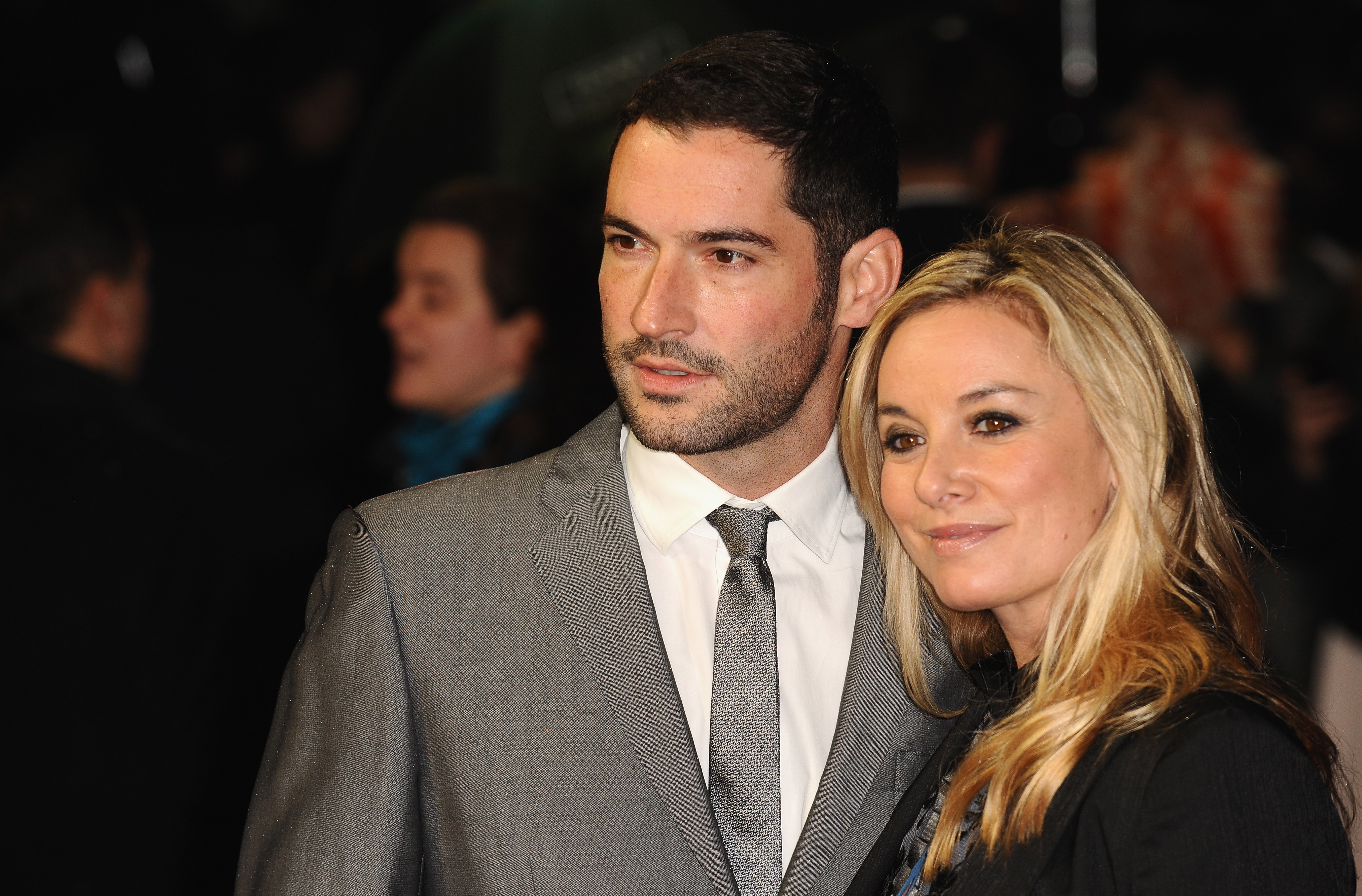 Tom Ellis and Tamzin Outhwaite at he premiere of 'Great Expectations' at Odeon Leicester Square, on October 21, 2012 in London, England. | Source: Getty Images