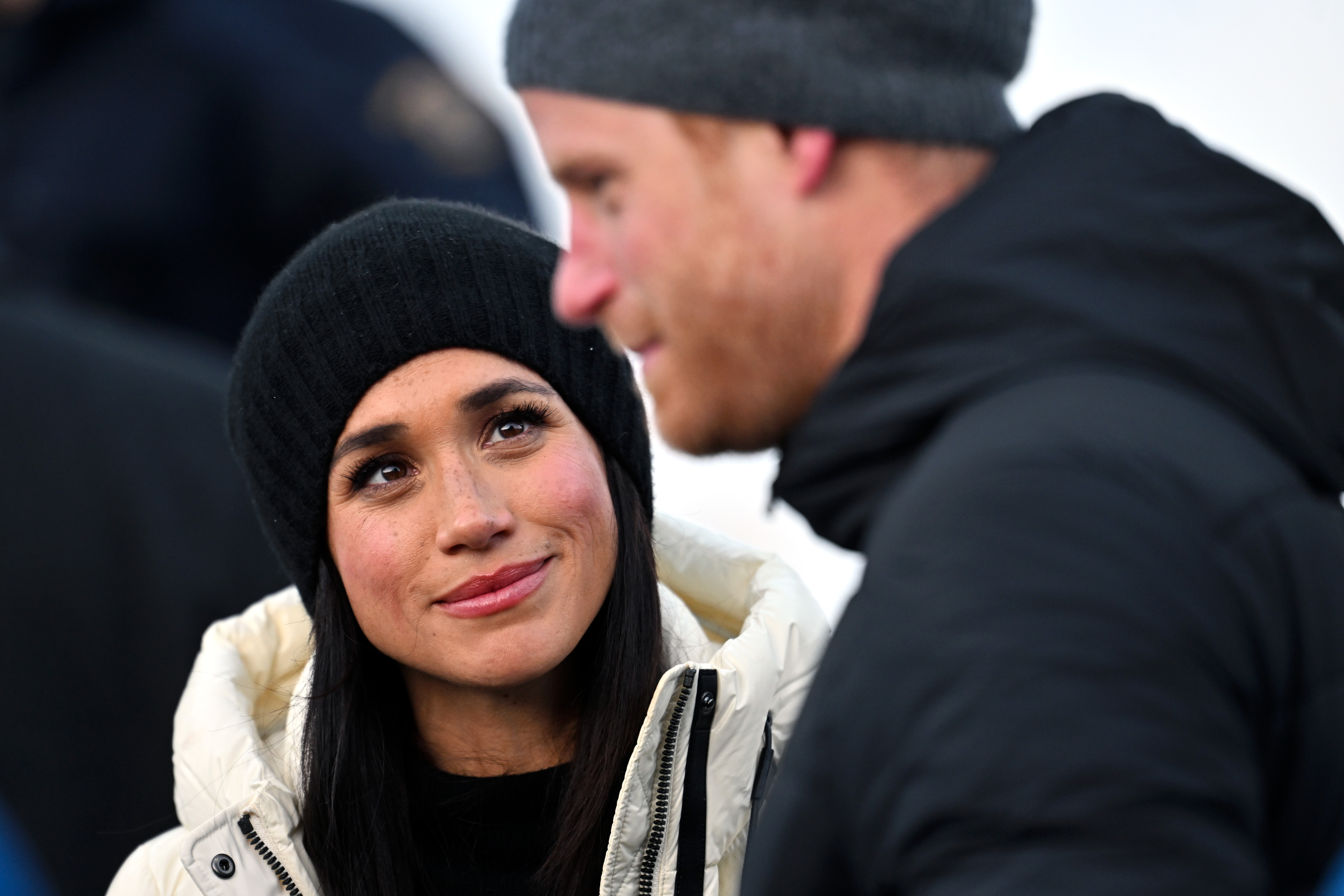 Meghan Markle and Prince Harry attend the Skeleton Finals during day two of the 2025 Invictus Games on February 10, 2025, in Whistler, British Columbia | Source: Getty Images