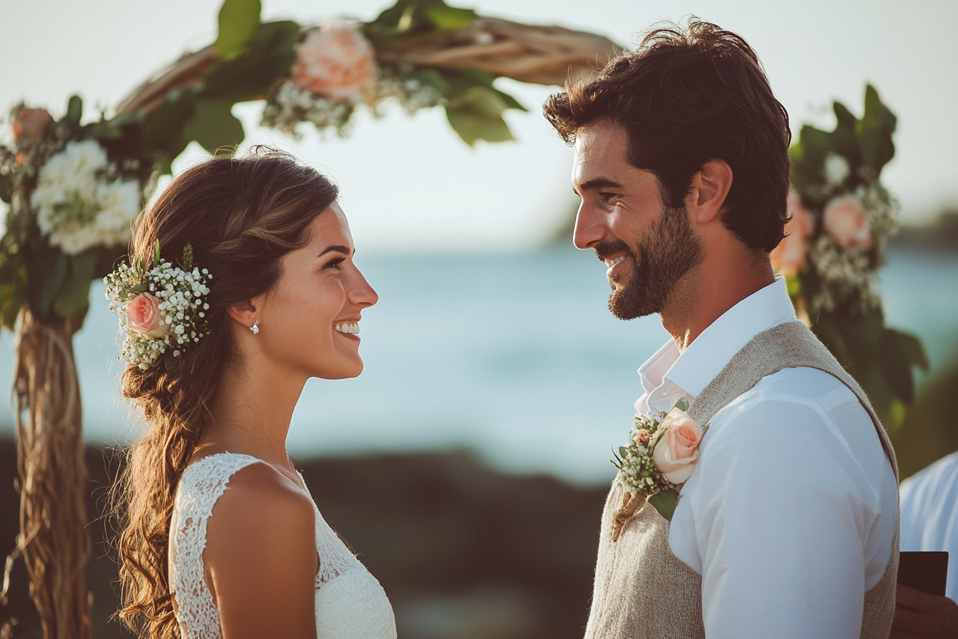 Um casal no dia do casamento | Fonte: Midjourney