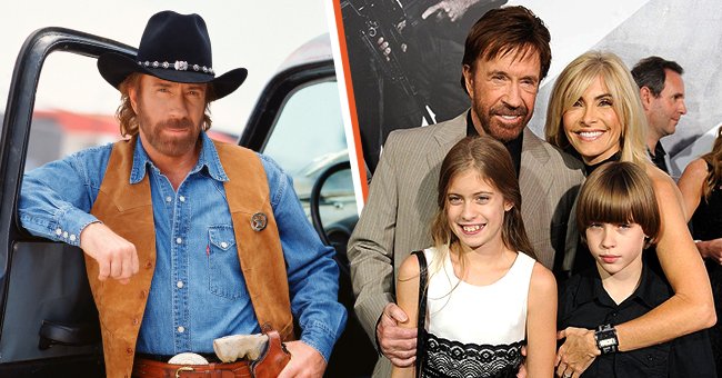 Chuck Norris como Cordell Walker | Chuck Norris, su esposa Gena y sus hijos | Foto: Getty Images