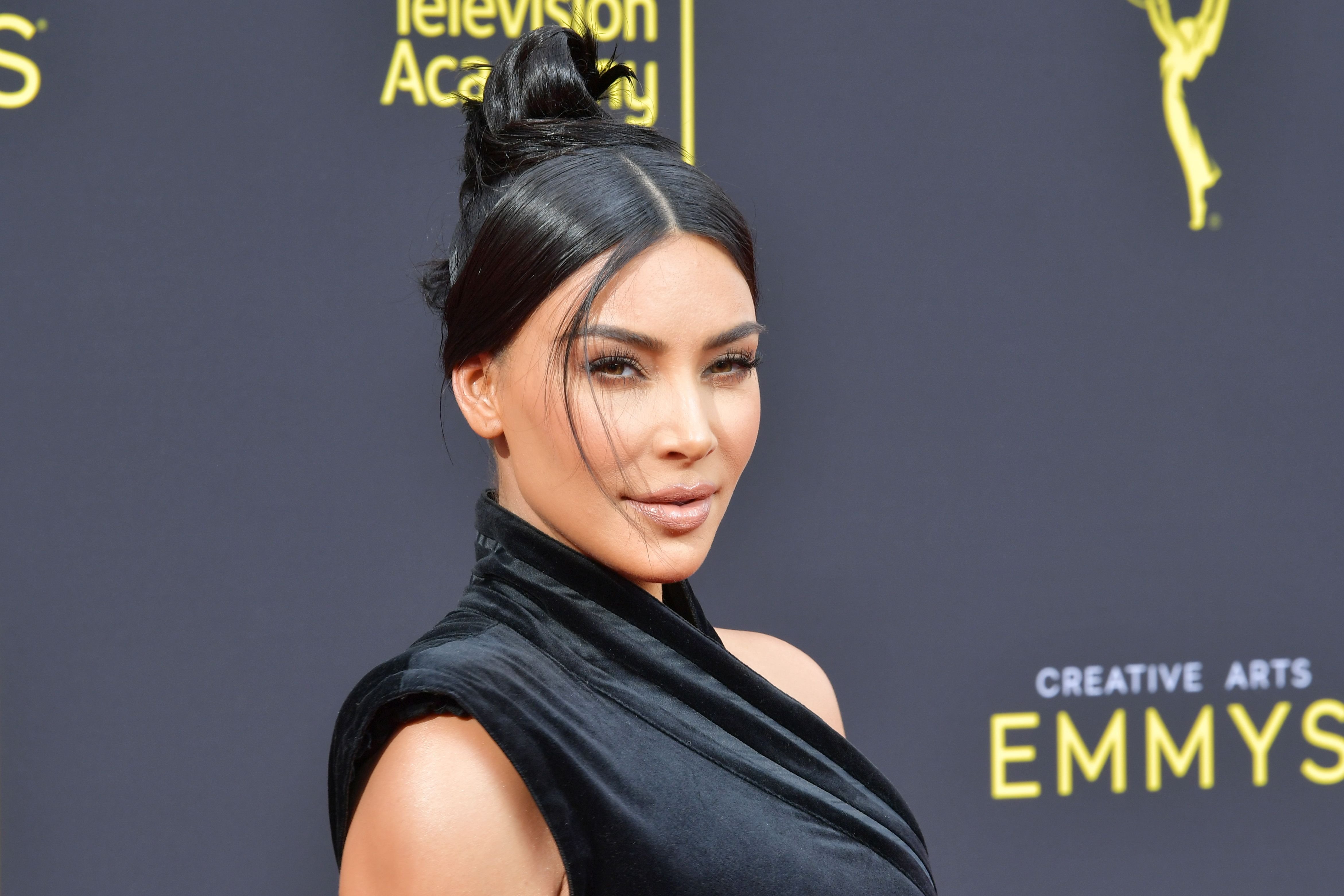 Kim Kardashian at the Creative Arts Emmy Awards in 2019, in Los Angeles, California | Source: Getty Images