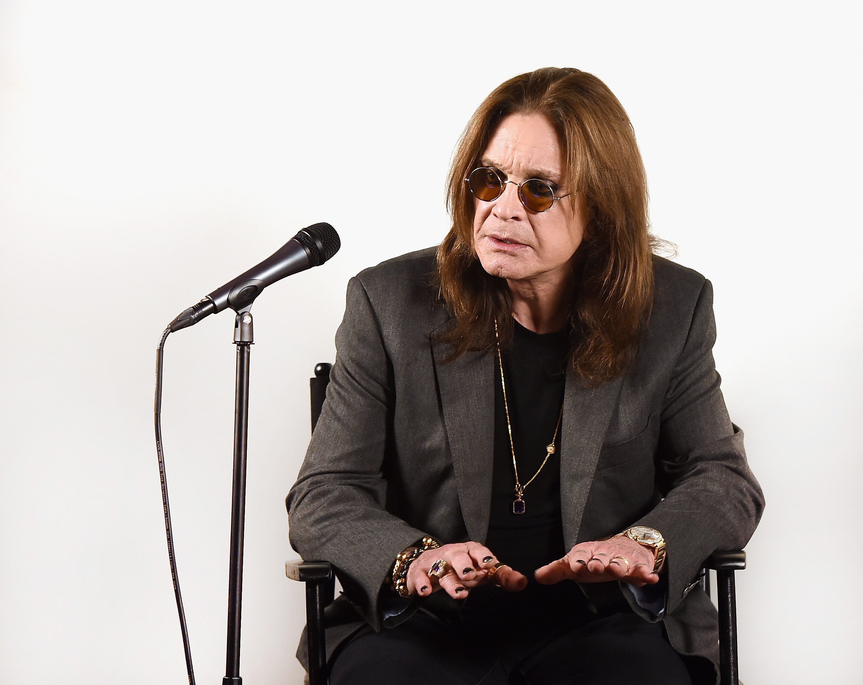 Ozzy Osbourne announces his "No More Tours 2" Final World Tour at a press conference at his Los Angeles home on February 6, 2018 | Source: Getty Images