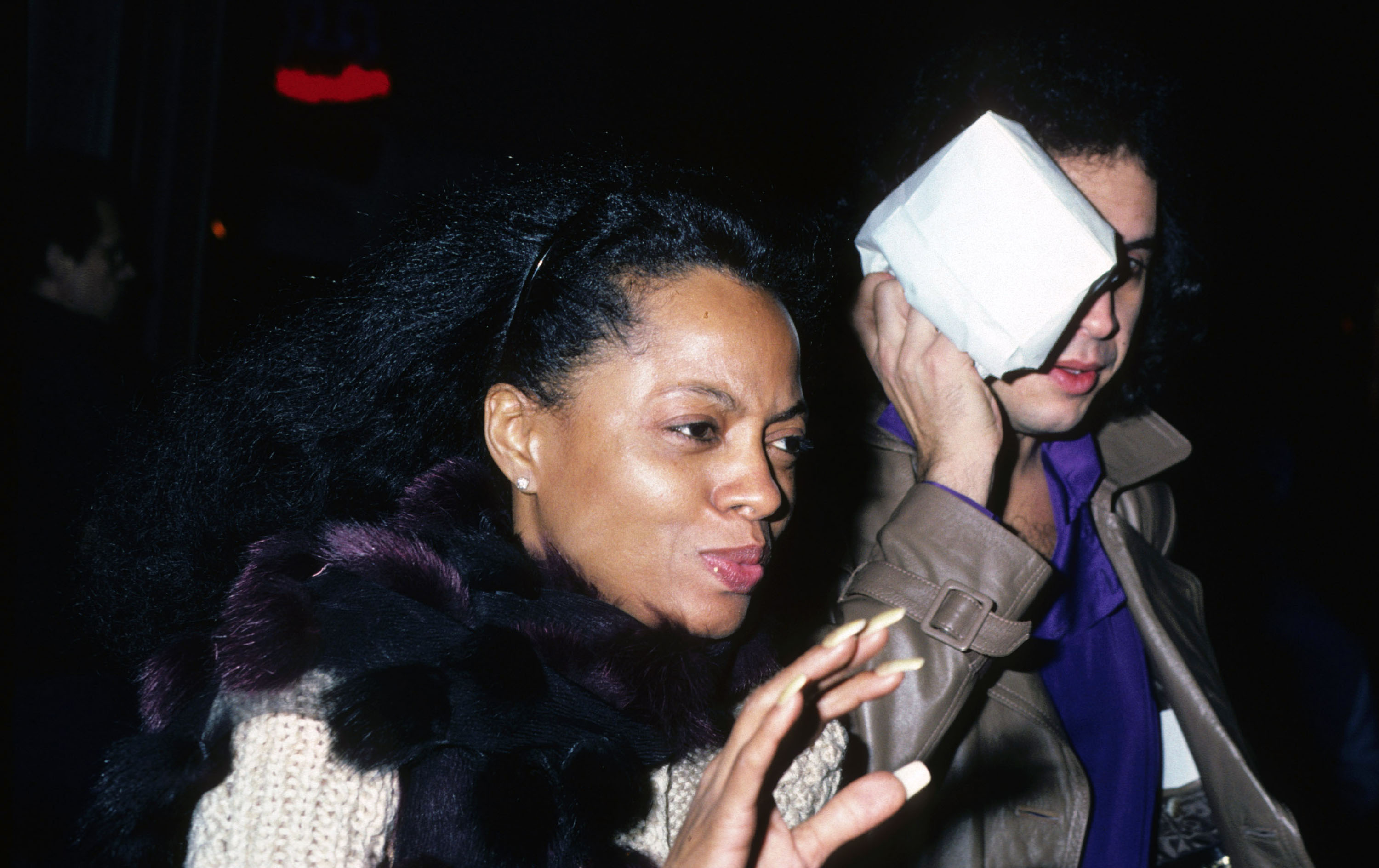 Diana Ross and Gene Simmons photographed together on December 9,1981, in New York City. | Source: Getty Images