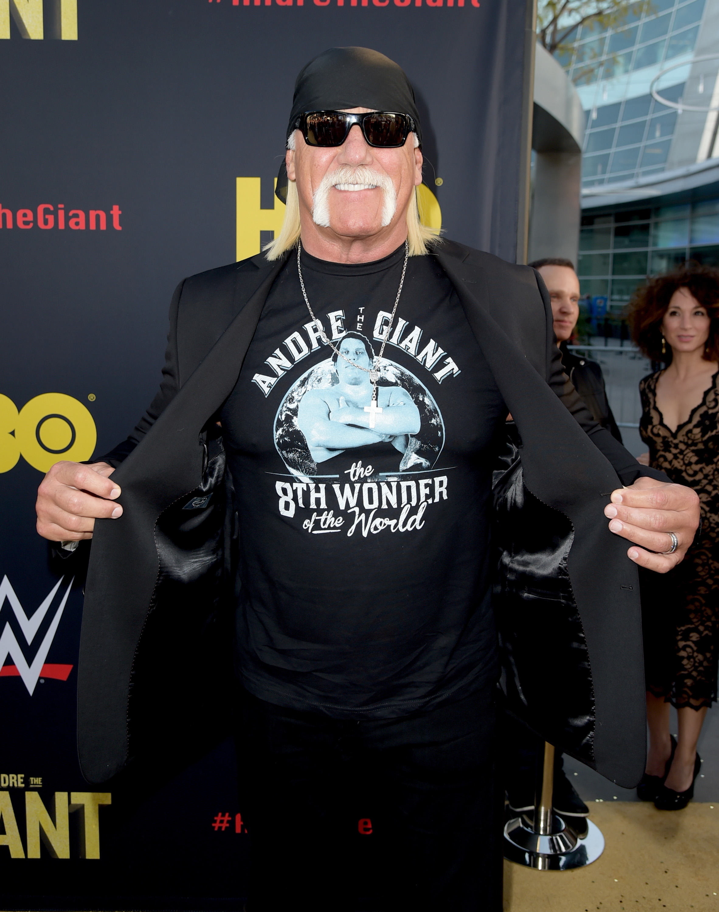 Hulk Hogan arrives at the premiere of HBO's "Andre The Giant" at the Cinerama Dome on March 29, 2018 | Source: Getty images