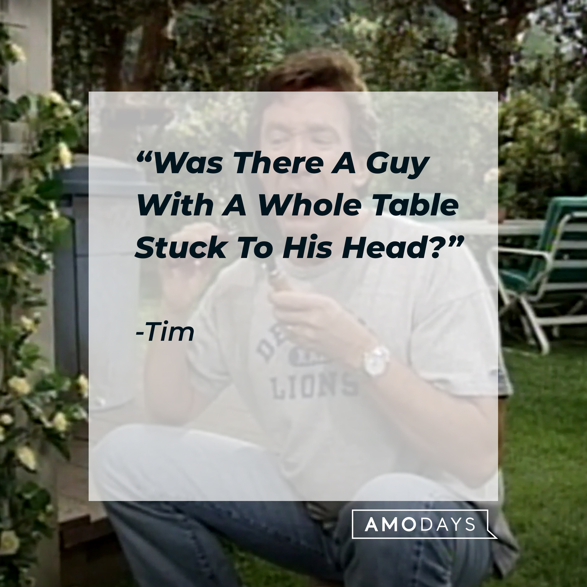 Brad's quote: “Was There A Guy With A Whole Table Stuck To His Head?” | Source: youtube.com/ABCNetwork