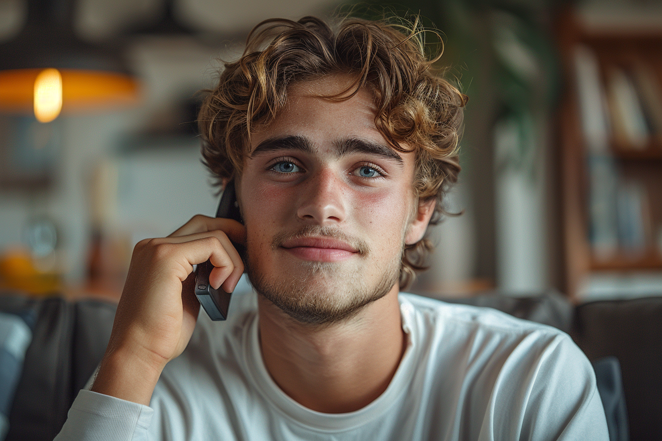 A man talking on the phone | Source: Midjourney