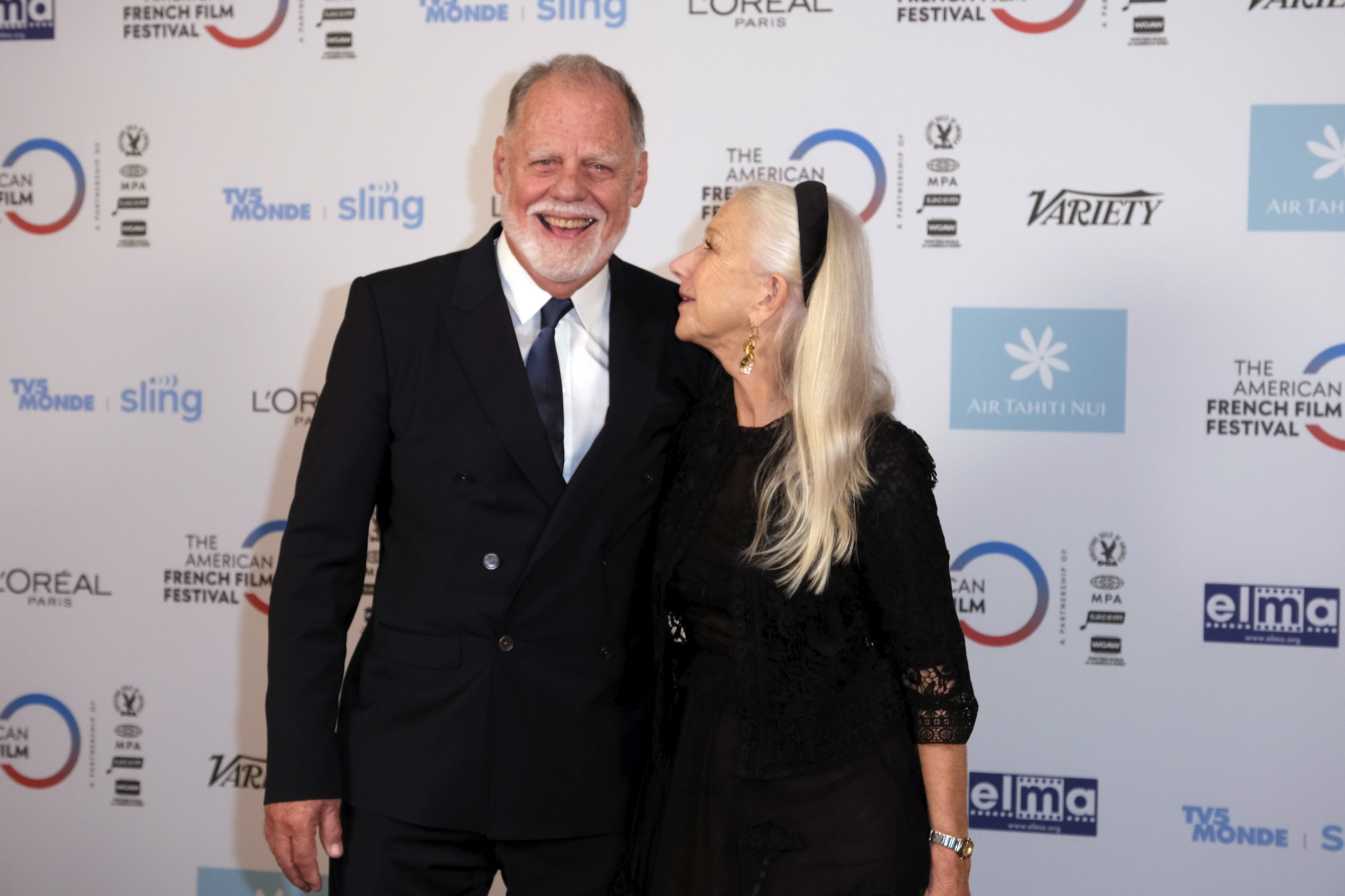Taylor Hackford and Helen Mirren at the American French Film Festival Award Ceremony at La Sacem on November 02, 2022 in Neuilly sur Seine, France | Source: Getty Images