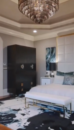 A view inside one of Kyle and Samantha Busch's bedrooms inside their family mansion. | Source: Instagram/rowdybusch