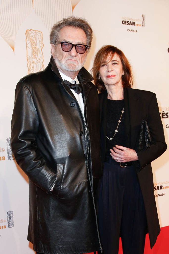 Eddy Mitchell et Muriel Bailleul arrivent à la salle Pleyel, mars 2018, Paris. Photo : Getty Images