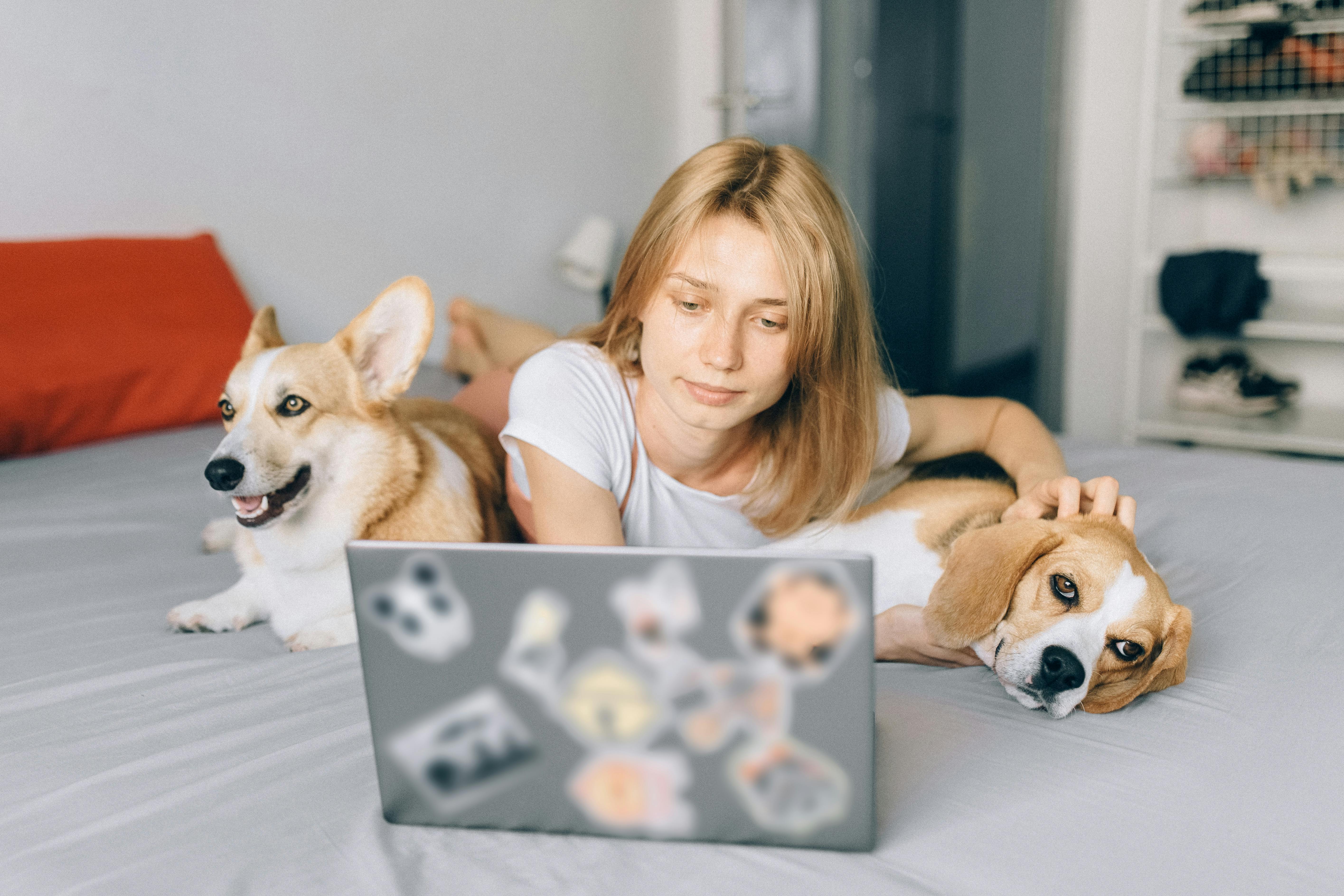 Woman with her dogs | Source: Pexels