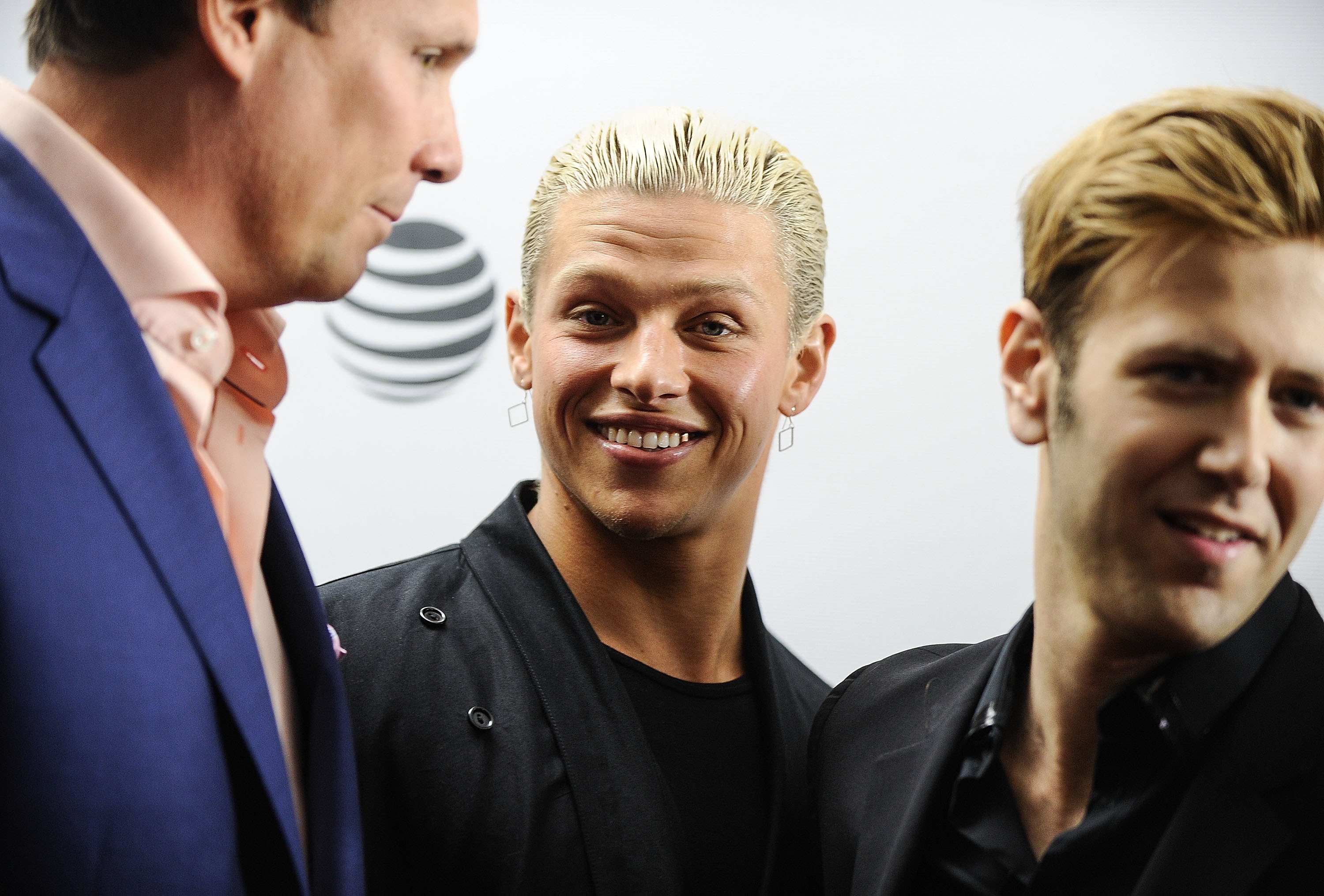 Spencer Lofranco attends the "King Cobra" premiere with fellow actors at Regal Battery Park 11 on April 16, 2016, in New York City. | Source: Getty Images