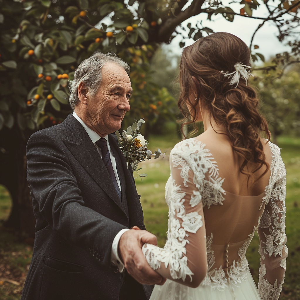 A bride and her father | Source: Midjourney