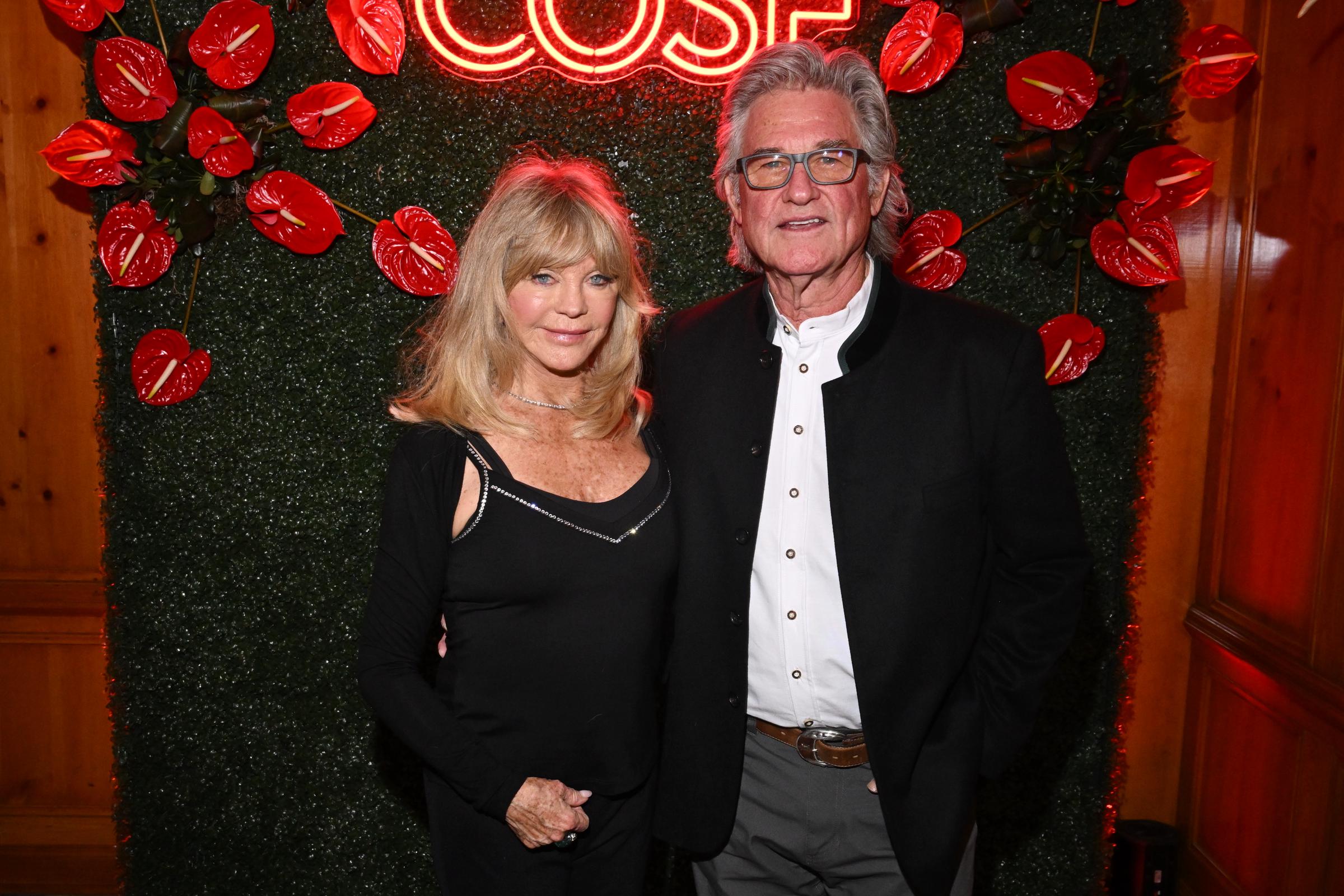 Goldie Hawn and Kurt Russell attend the Aspen Snow Ball Benefactor Dinner presented by COSF at Caribou Club Aspen on March 20, 2026, in Aspen, Colorado | Source: Getty Images