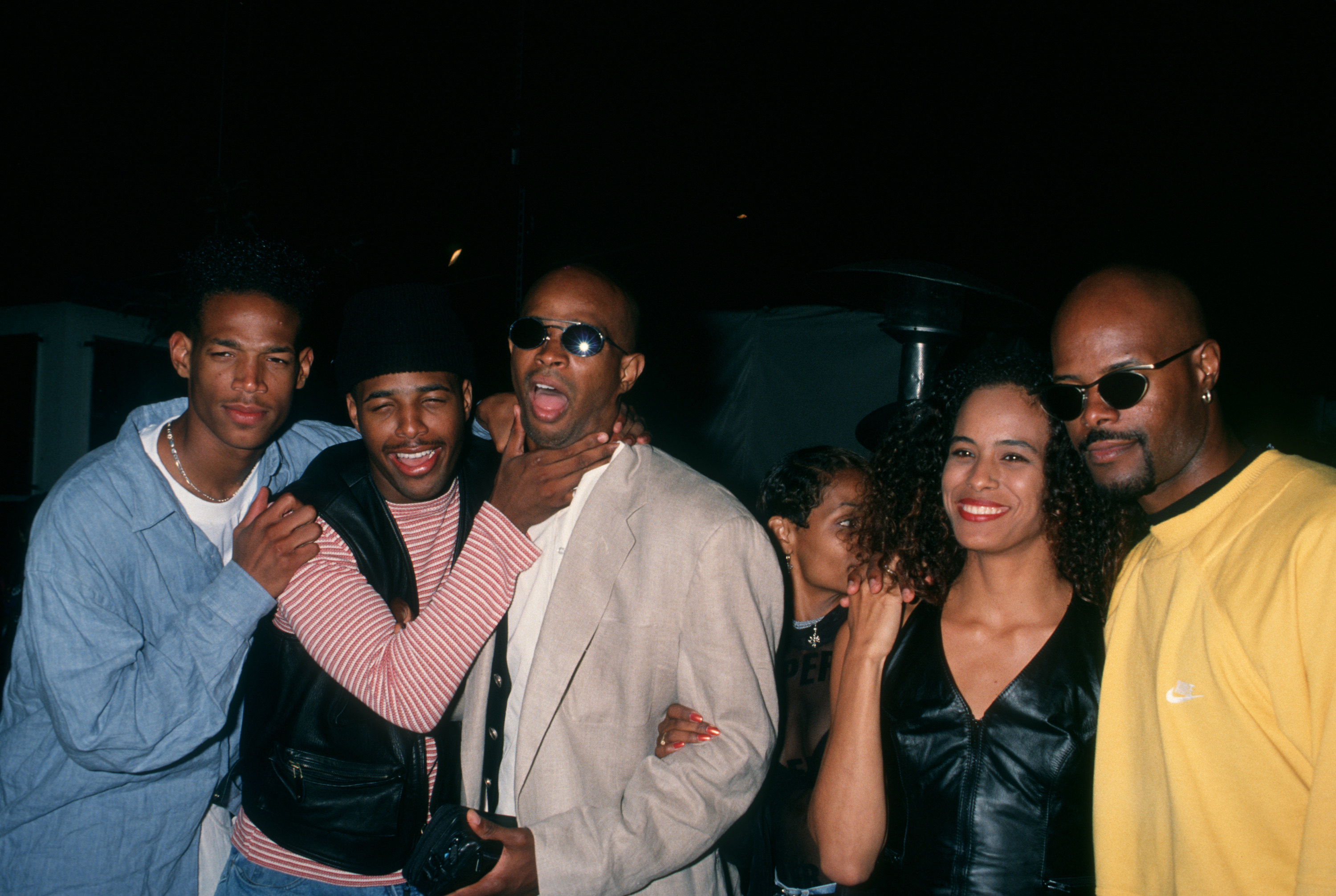 Marlon, Shawn, Damon, and Keenan Ivory Wayans with a guest attend the screening of "Cliffhanger" on May 26, 1993 | Source: Getty Images