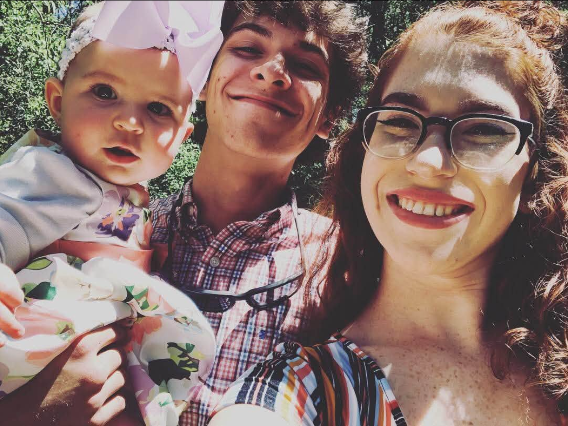 Emersyn "Emmy" Bridgers is pictured as a baby with her parents, Zachery and Abigail McKenzie Street. Just one day before Emmy's death, Abigail shared this family photo while mourning Zachery and reflecting on the many traits their daughter inherited from him. | Source: Facebook/Abigail McKenzie Street