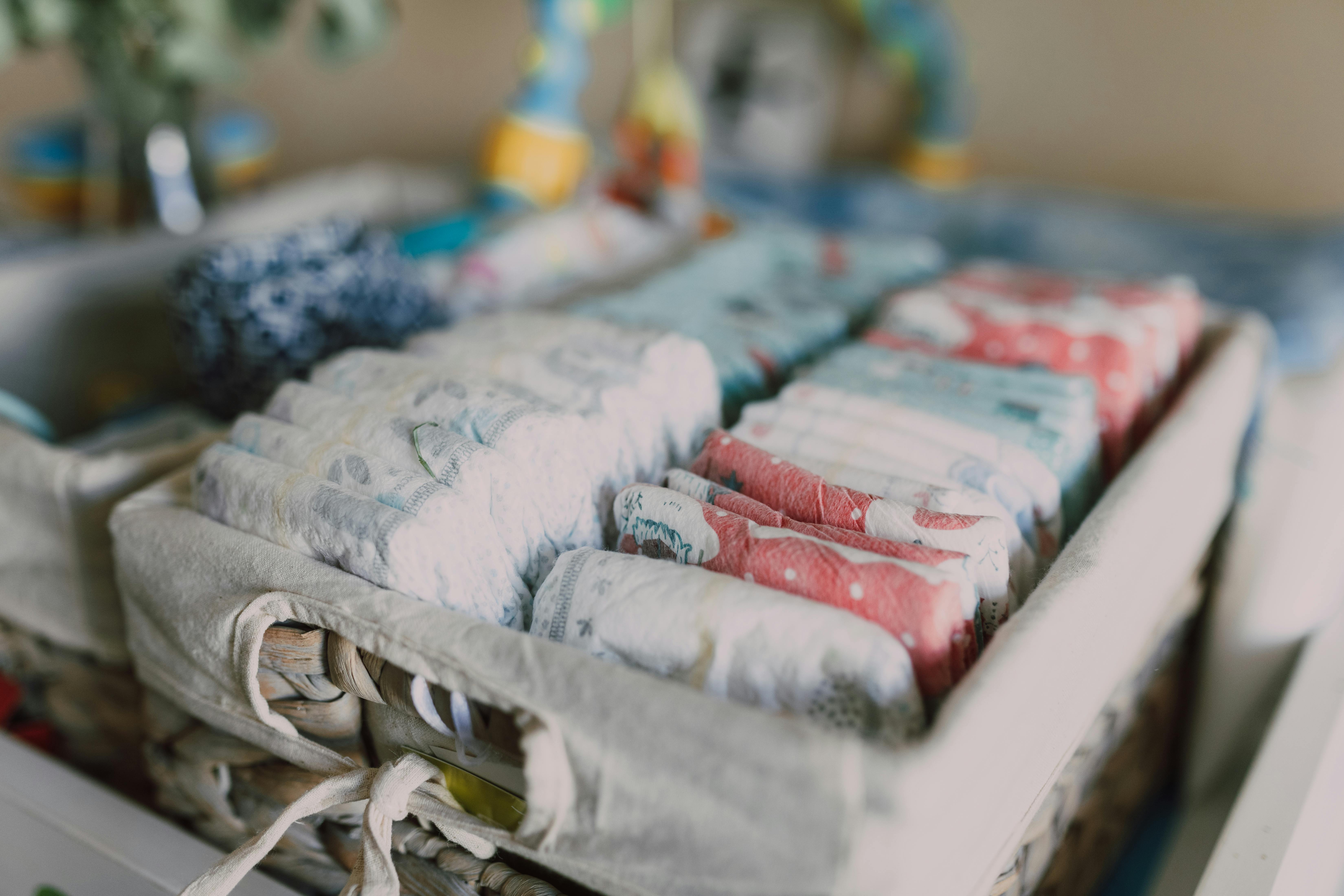 Diapers organized into a basket | Source: Pexels