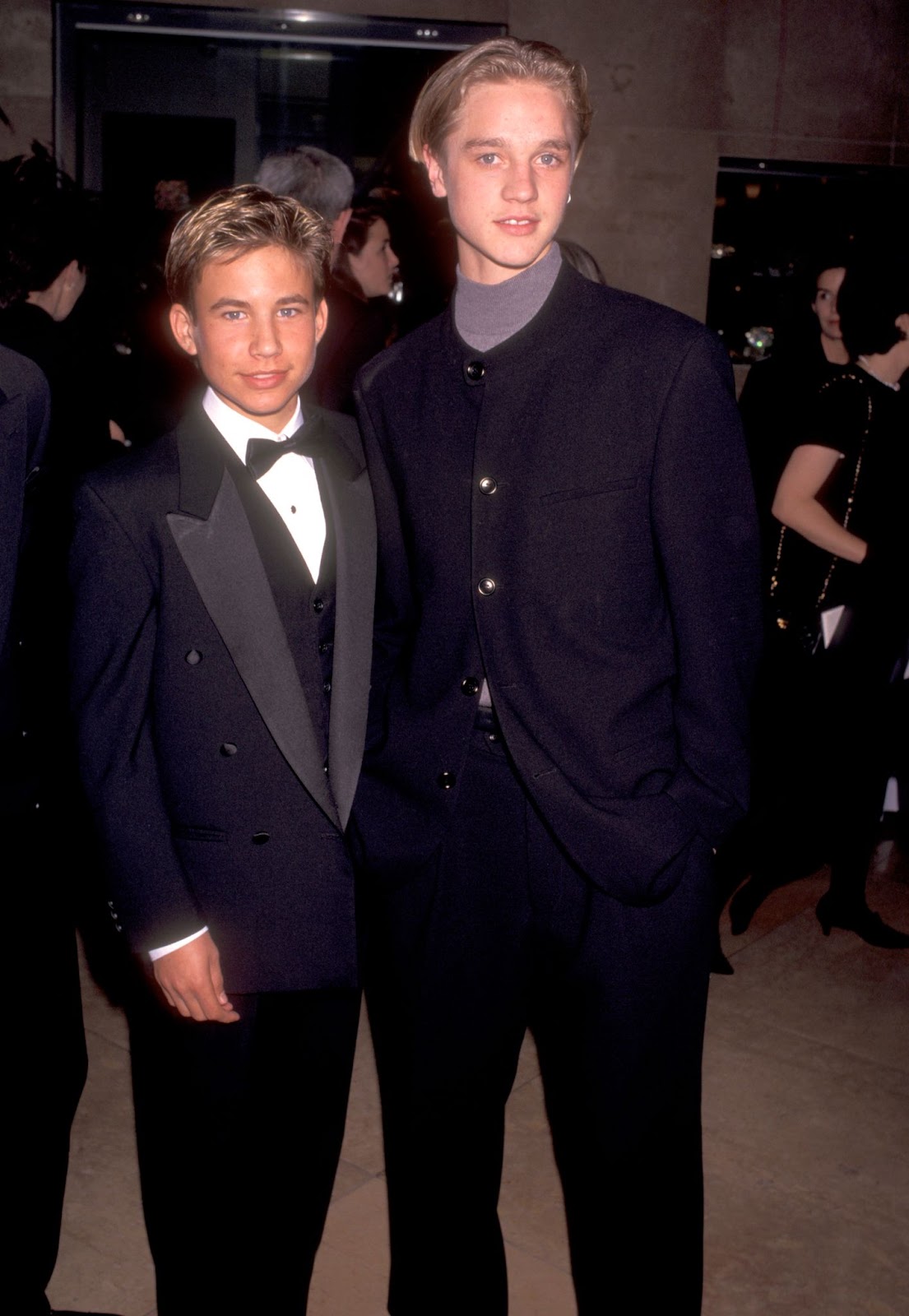 Jonathan Taylor Thomas and the young Canadian actor at the National Conference of Christians and Jews Gala Honoring Joe Roth on November 14, 1996, in Beverly Hills, California. | Source: Getty Images