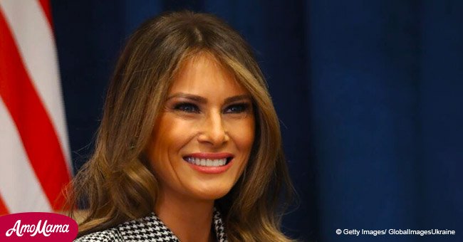 Melania Trump chose very unusual brightly colored shoes for business trip to Europe