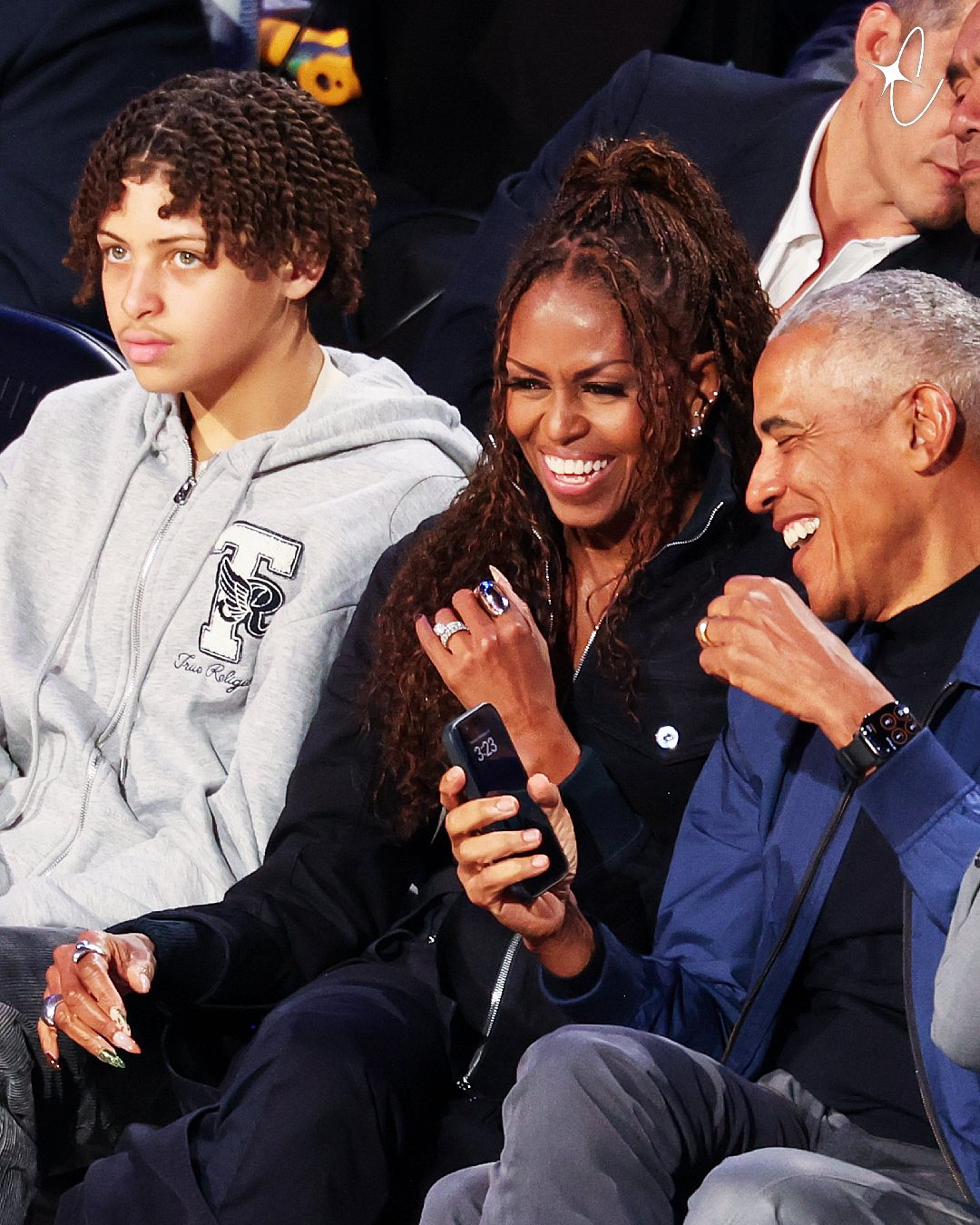 Michelle and Barack Obama were seen enjoying the atmosphere at The 2026 NBA All-Star Game held at the Intuit Dome on February 15, 2026 in Los Angeles, California. But it's her nails that stole the spotlight | Getty Images