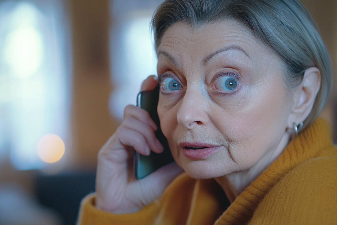 A woman talking on the phone | Source: Midjourney