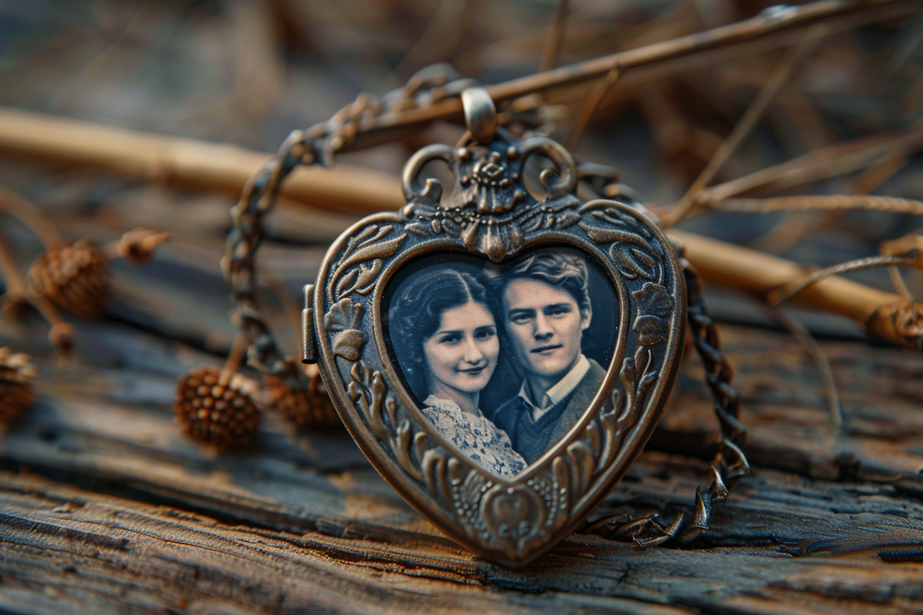 A vintage photo locket | Source: Midjourney