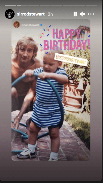 Rod Stewart's son Sean, wishes him a happy 76th birthday, on January 10, 2020. | Source: Instagram/sirrodstewart.