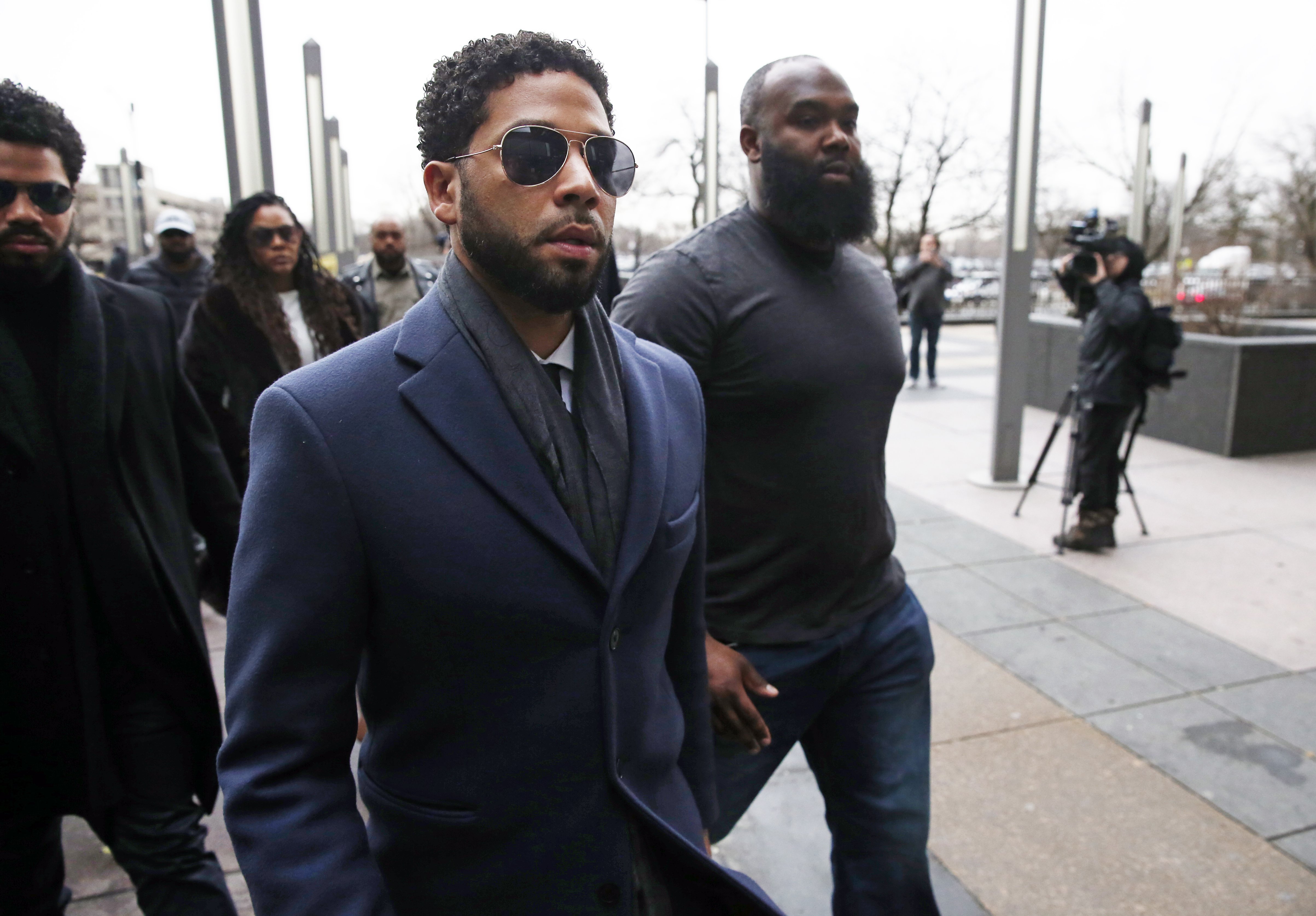 ussie Smollett arrives at a courthouse in Chicago, Illinois on March 14 | Photo: Getty Images