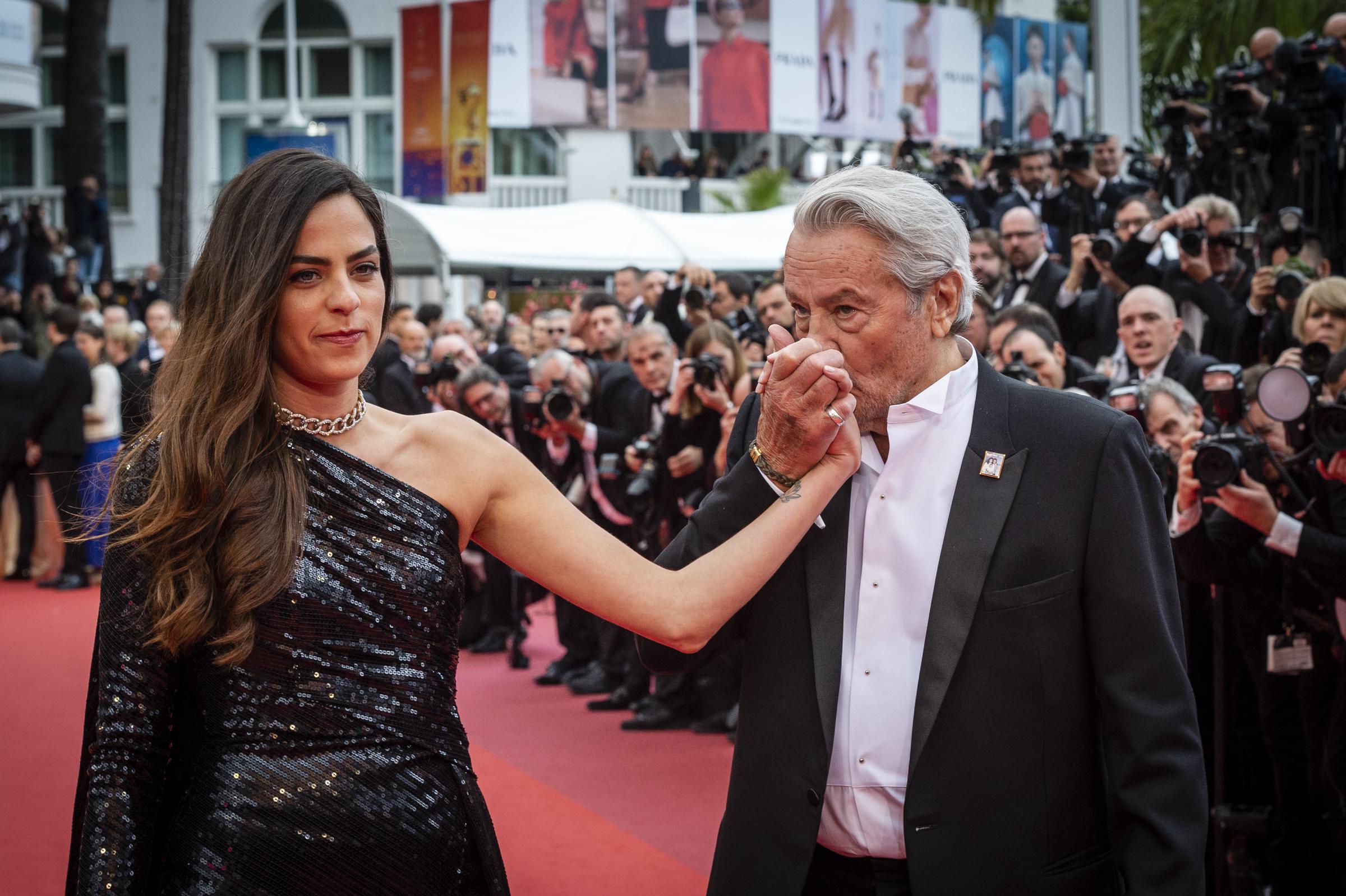 Alain Delon and his daughter Anouchka Delon at the screening of "A Hidden Life (Une Vie Cachée)" during the 72nd Annual Cannes Film Festival on May 19, 2019. | Source: Getty Images