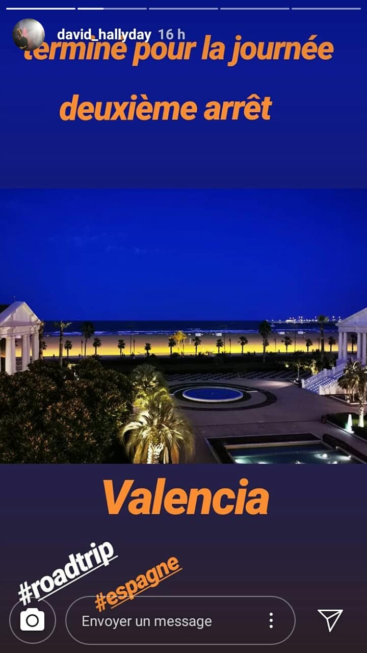Source: Story Instagram de David Hallyday Source: Story Instagram de David Hallyday