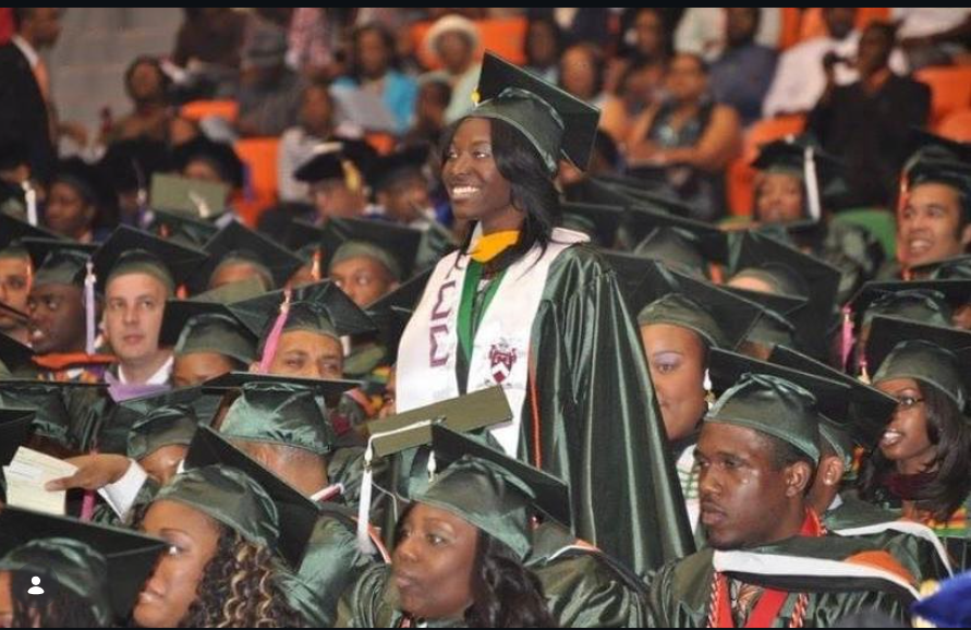 In cap and gown, Nancy Metayer Bowen stands proudly among fellow graduates, her smile marking a milestone moment of achievement, ambition, and the beginning of her path forward. | Source: Instagram/nancymetayerbowen