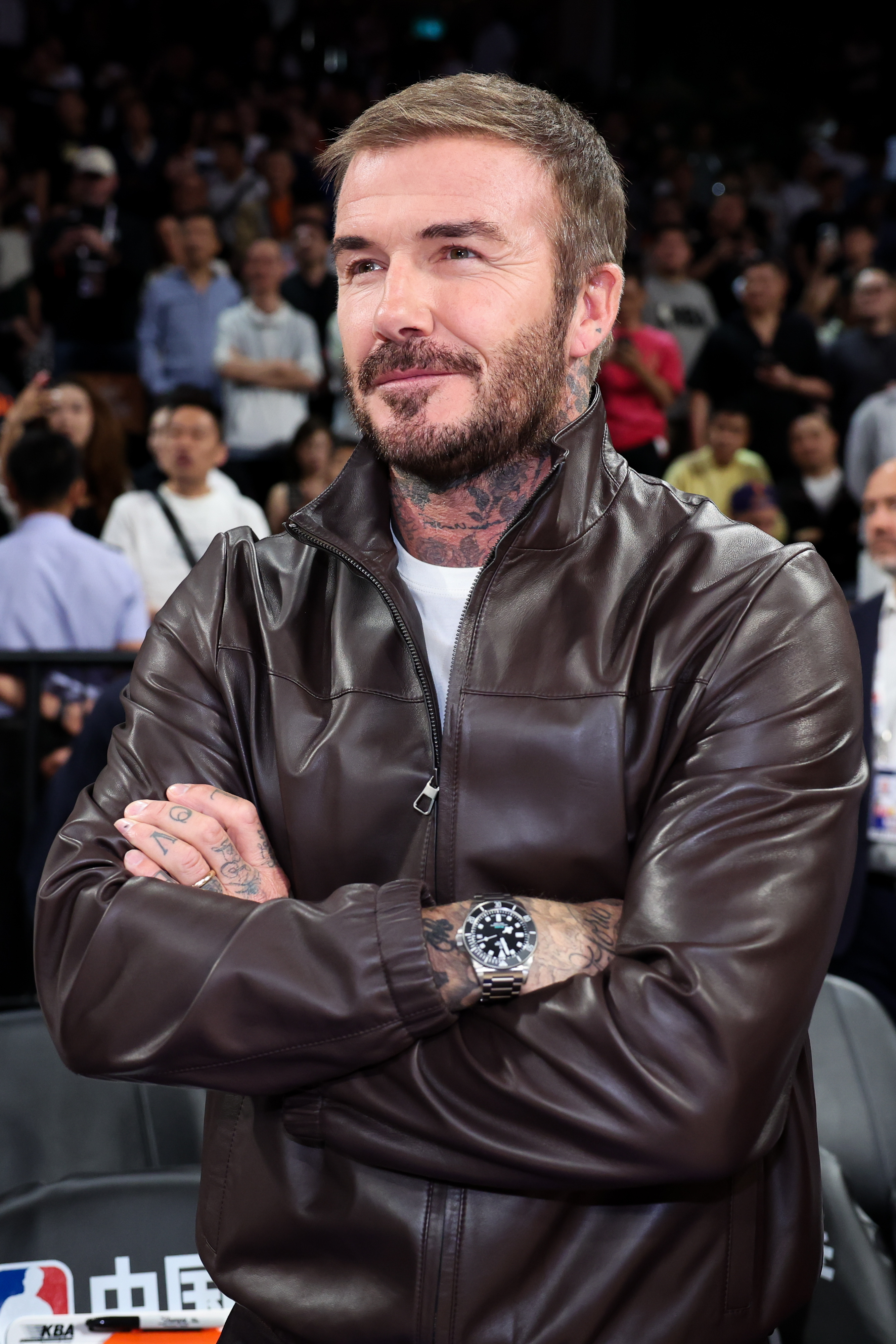 David Beckham during NBA China Games between Phoenix Suns and Brooklyn Nets at The Venetian Macao on October 10, 2025 | Source: Getty images