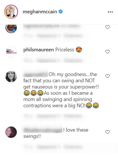 A screenshot of fans' comment of Meghan McCain's post on Instagram | Photo: instagram.com/meghanmccain