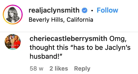 A screenshot of a comment about Smith's son on her post dated December 15, 2021 | Source: Instagram.com/@realjaclynsmith