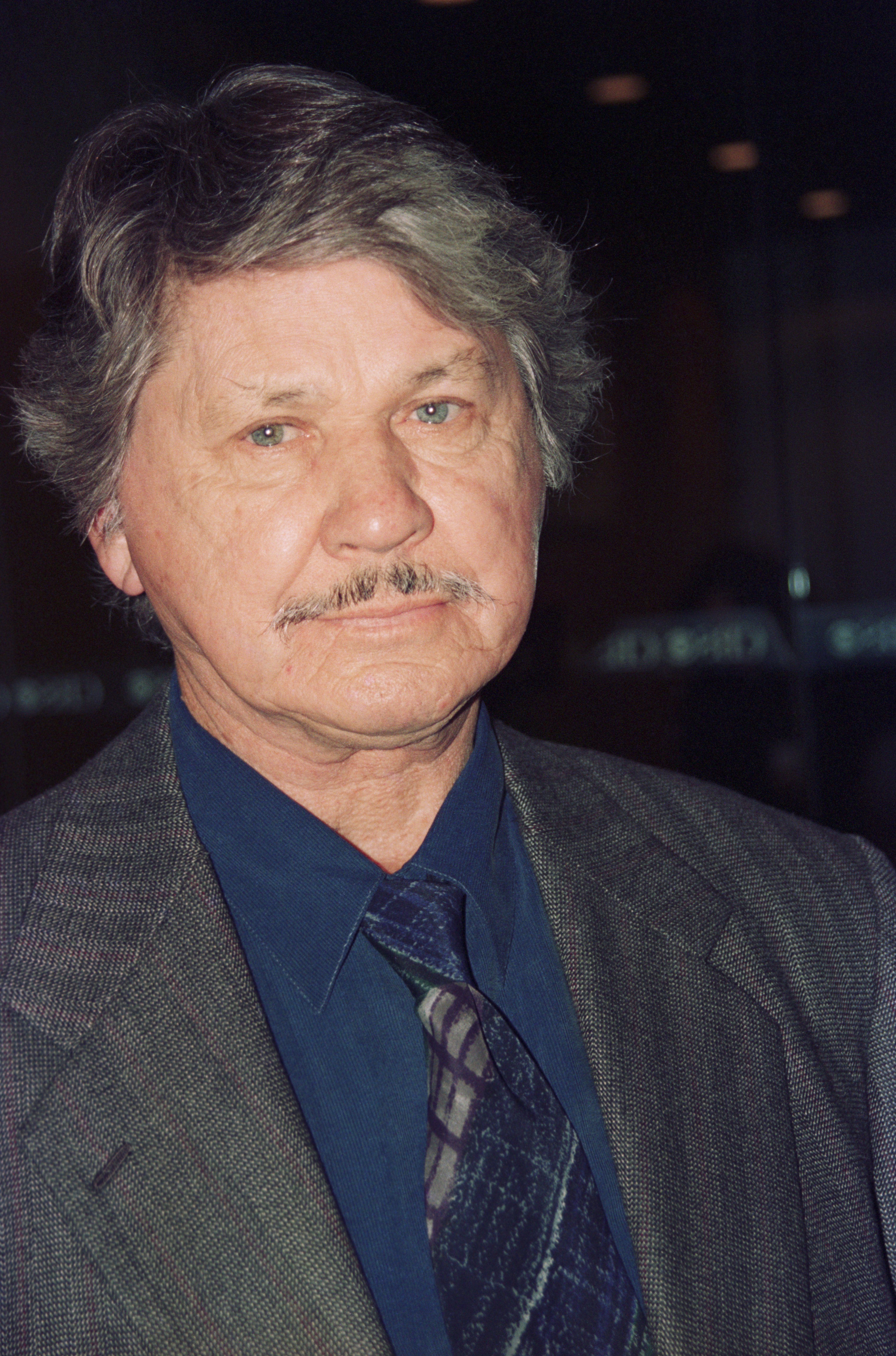 A close-up of movie star Charles Bronson pictured in 1990, New York. / Source: Getty Images