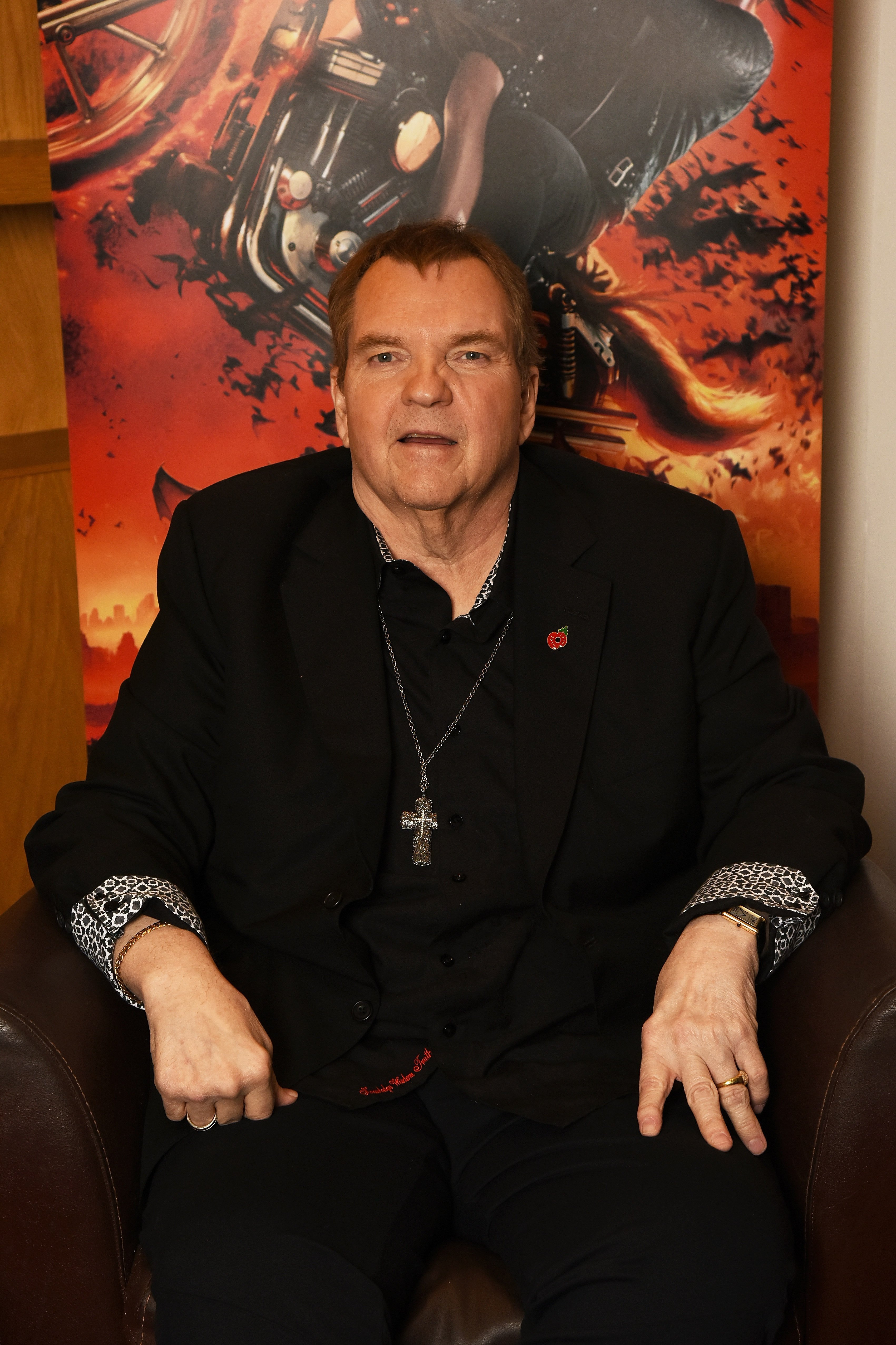 Meat Loaf poses for a portrait at the launch for Jim Steinman's 'Bat Out of Hell The Musical' at the London Coliseum on St Martin's Lane on November 3, 2016, in London, England. | Source: Getty Images.