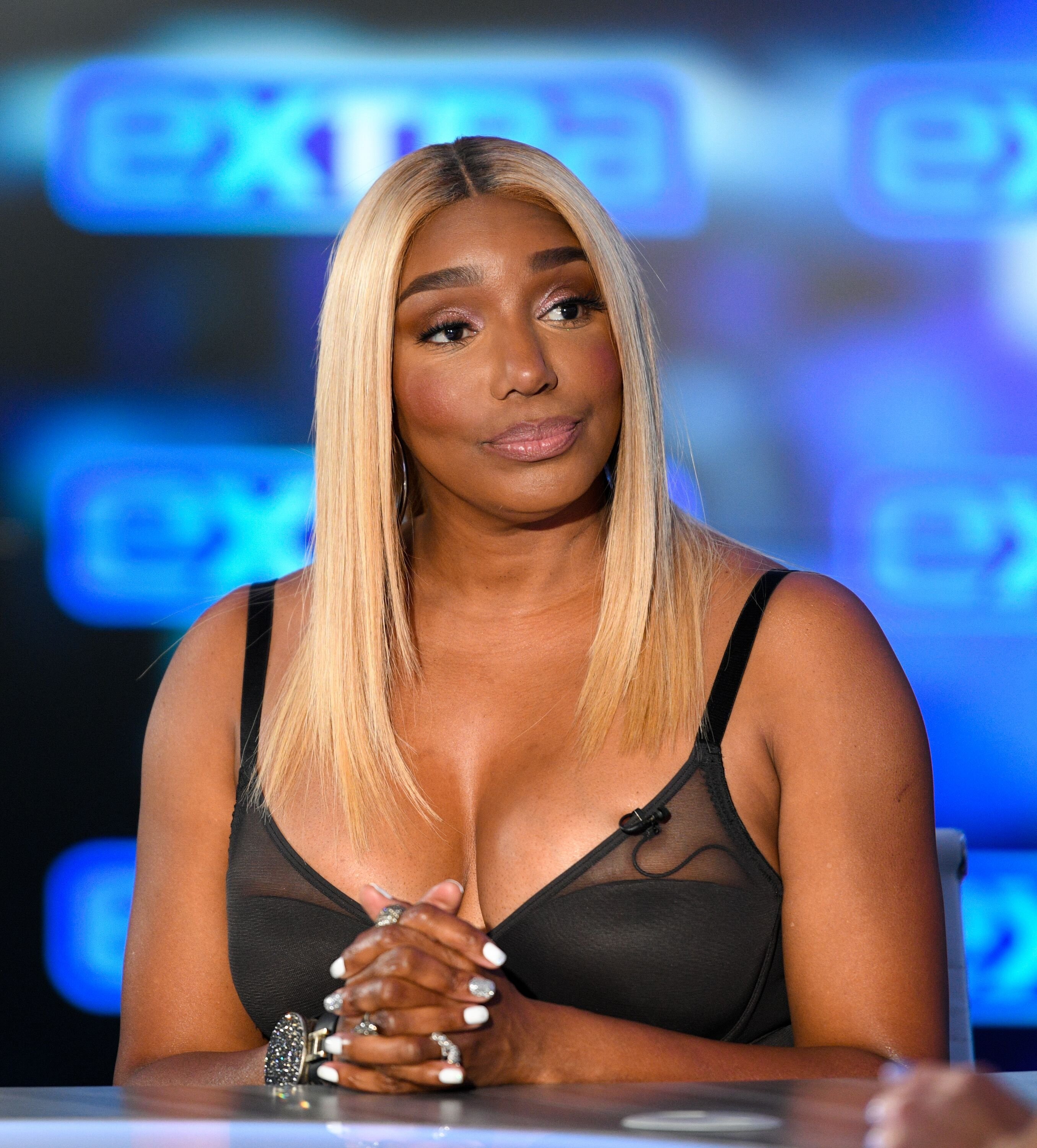 "Real Housewives of Atlanta" NeNe Leakes being interviewed on "Extra"/ Source: Getty Images