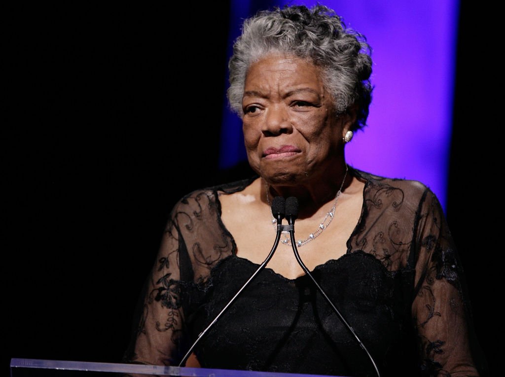 Dr. Maya Angelou on stage during the 33rd Annual American Women In Radio & Television Gracie Allen Awards at the Marriott Marquis on May 28, 2008. | Photo: Getty Images