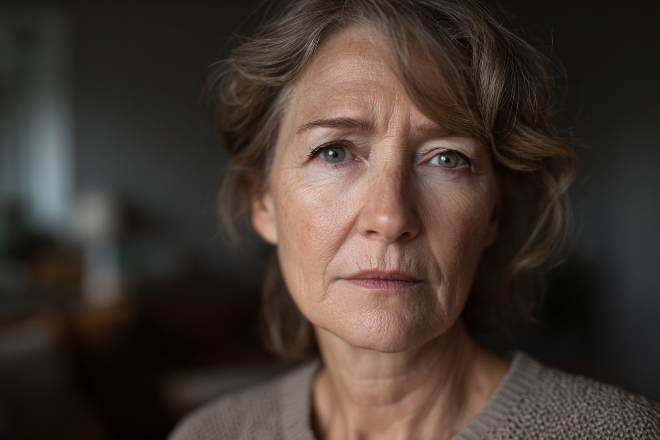 An older woman standing in her daughter's house | Source: Midjourney