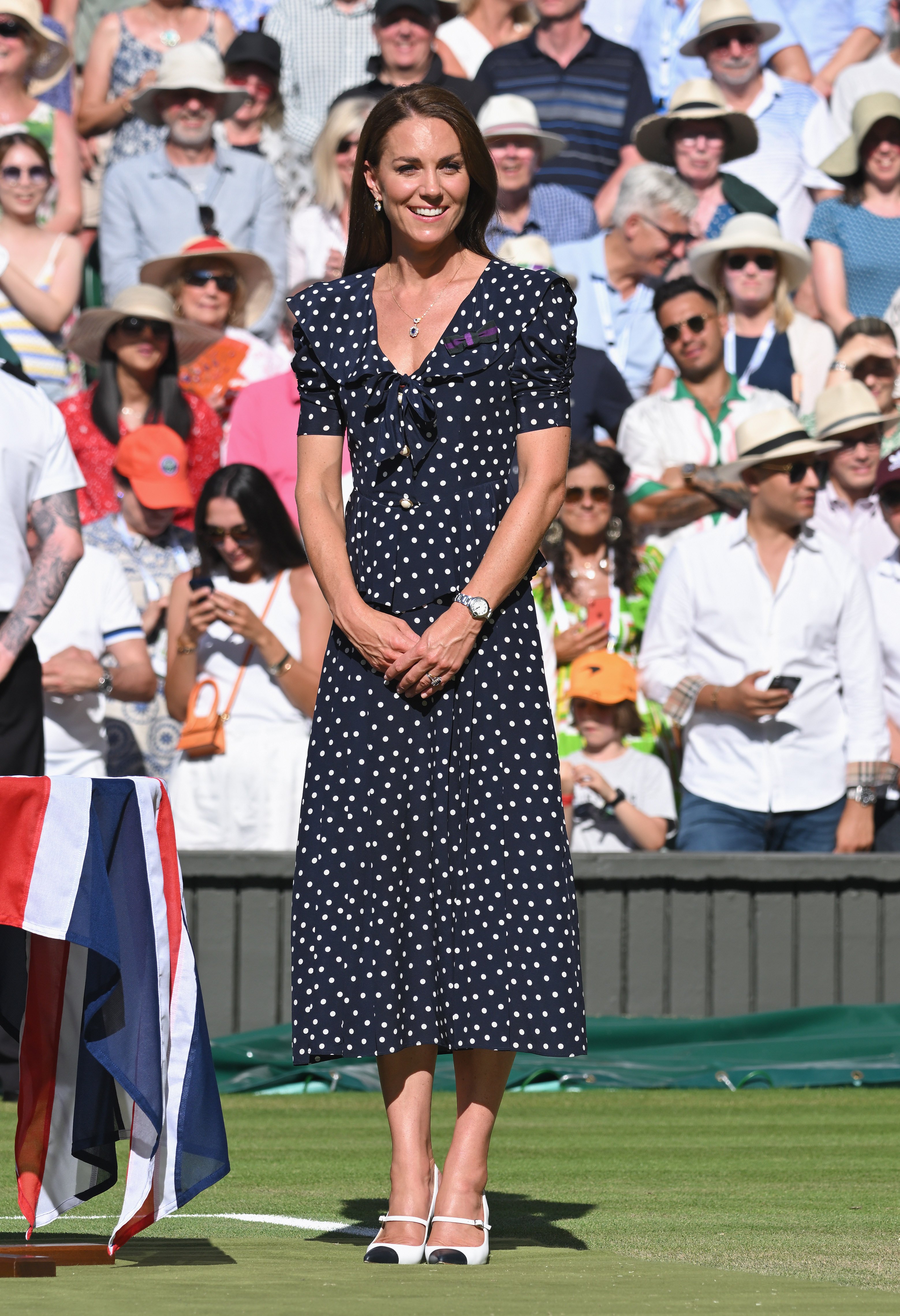 Kate Middleton beim Wimbledon-Finale der Männer in London, 2022 | Quelle: Getty Images