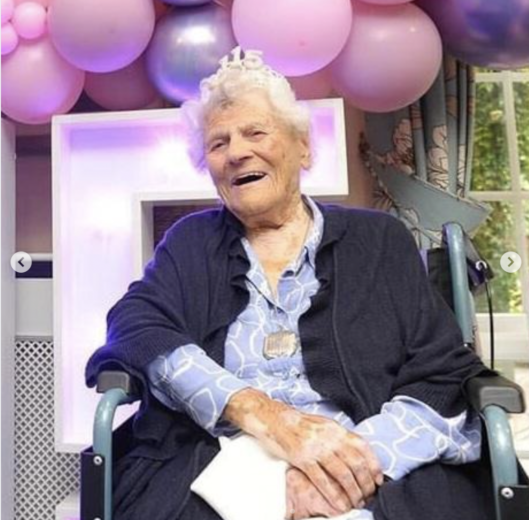 The oldest living person Ethel Caterham during her 115th birthday celebration | Source: instagram/guinnessworldrecords