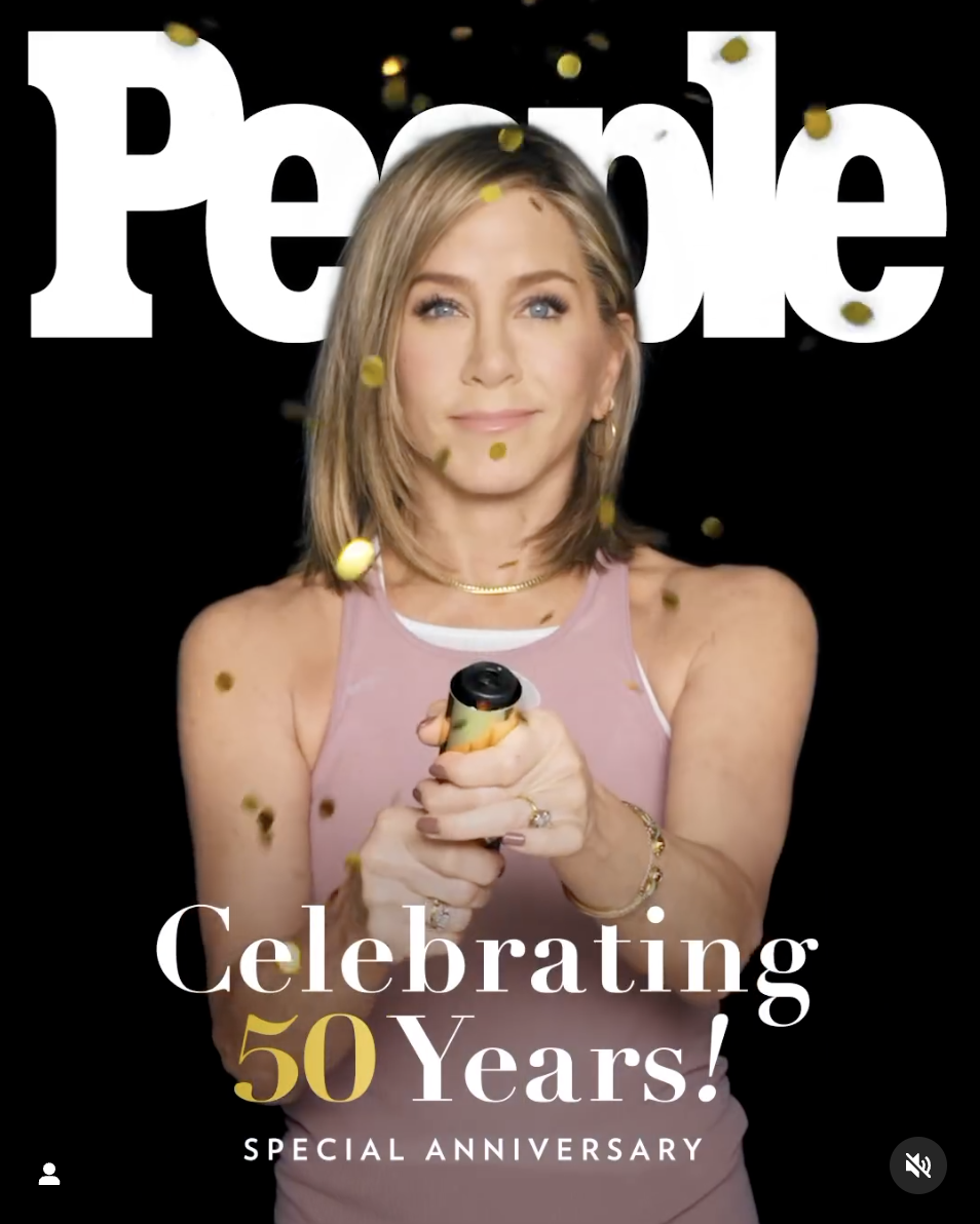 Jennifer Aniston for People's 50th anniversary issue, dated April 2024 | Source: Instagram/People