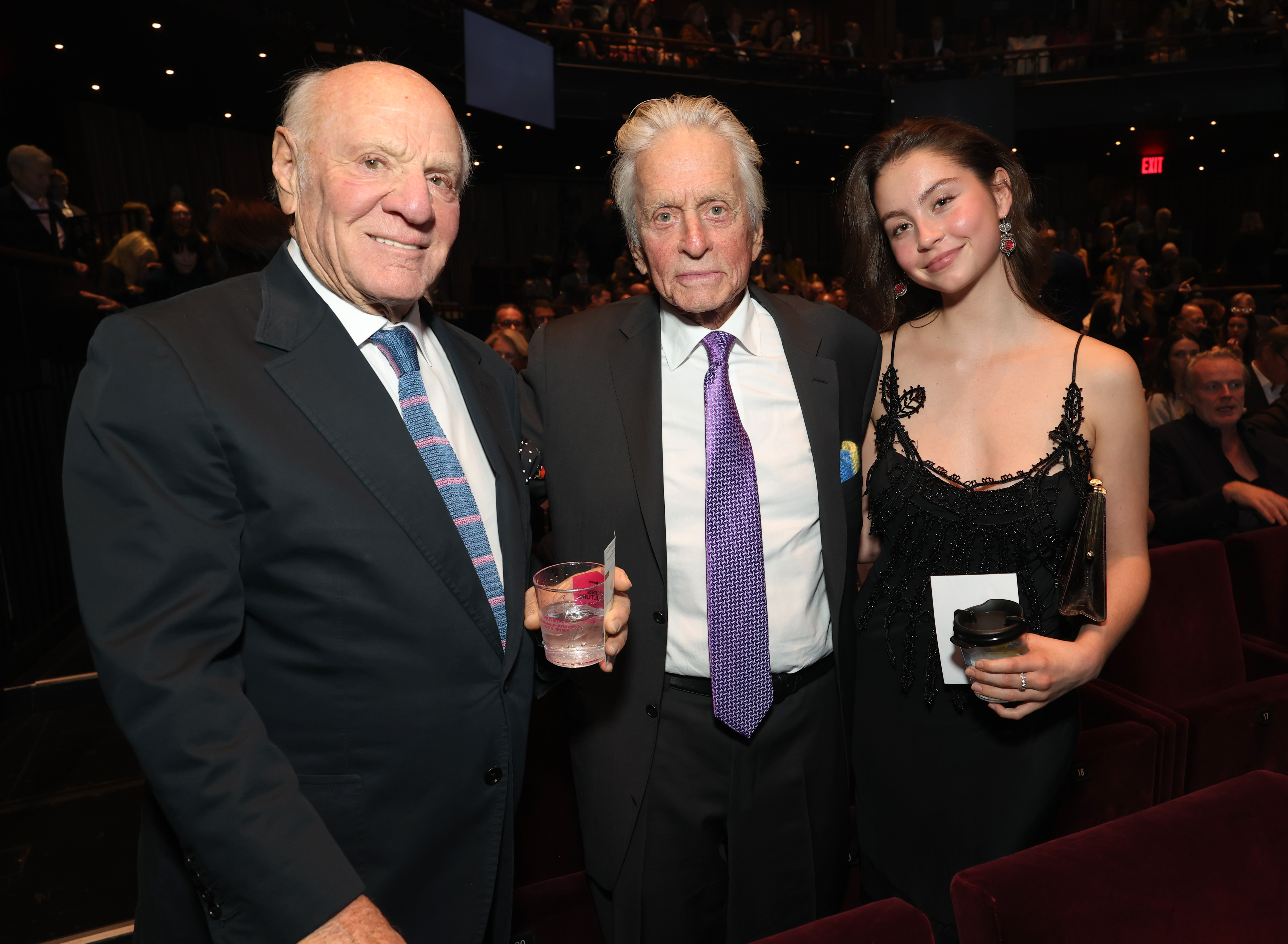 Barry Diller, Michael Douglas, and Carys Zeta Douglas in New York City | Source: Getty Images