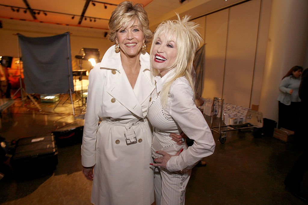 Jane Fonda and Dolly Parton during "9 to 5" 25th Anniversary Special Edition DVD Launch Party - March 30, 2006 at The Annex (Hollywood and Highland) in Hollywood, California, United States | Photo: Getty Images
