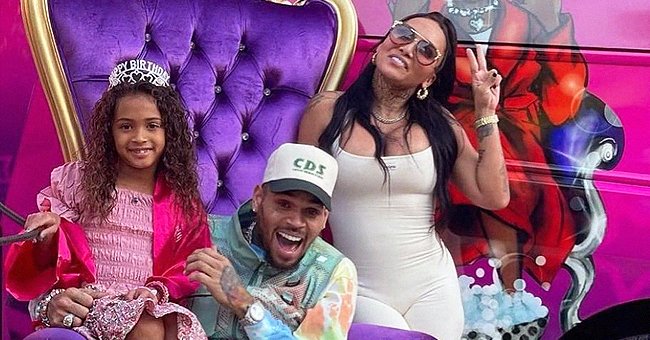 Chris Brown & Daughter Royalty Show Their Likeness as They Pose Together During Her Birthday Party