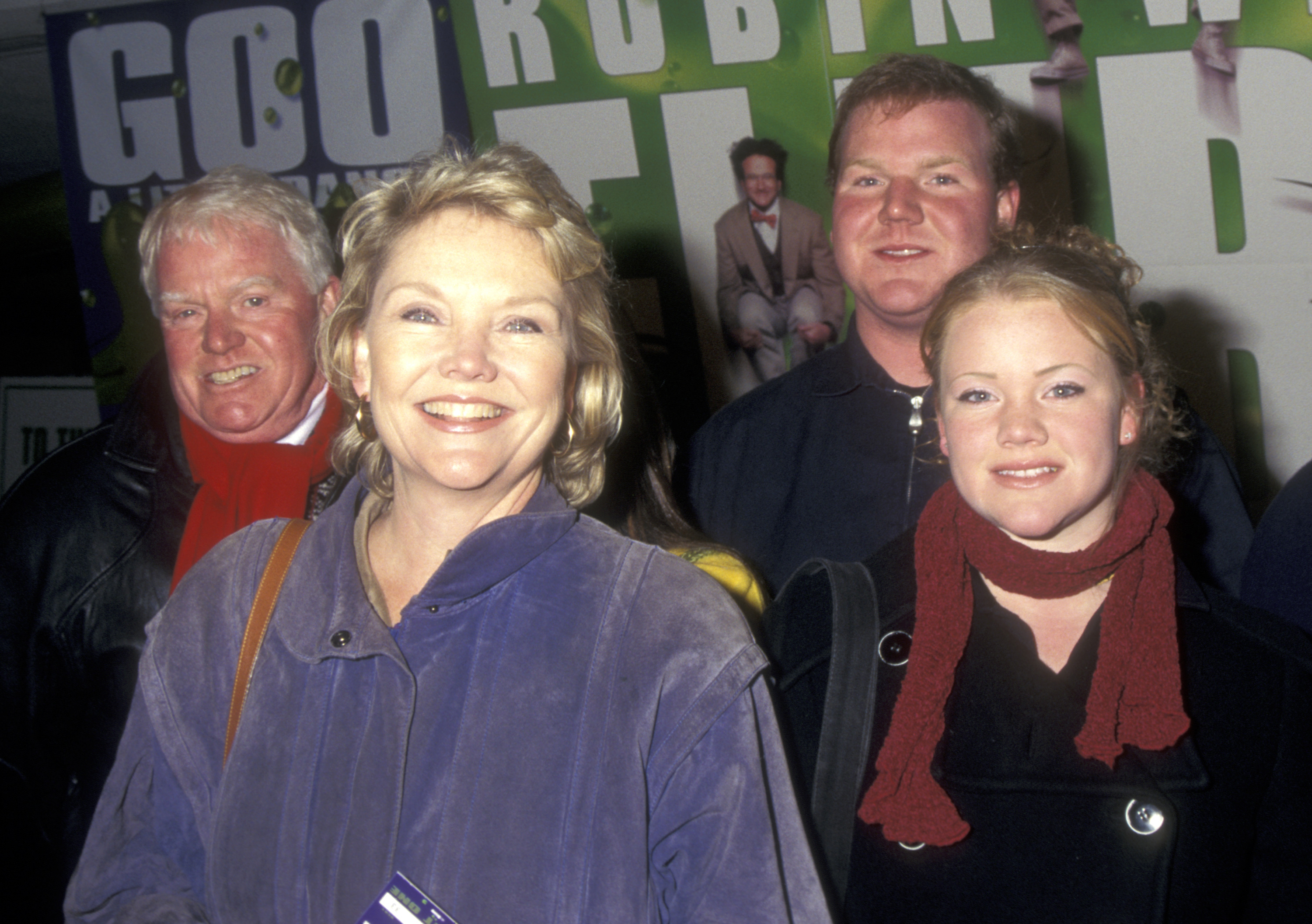 Brian Davies, Erika Slezak, Michael Davies and Amanda Davies at the premiere of "Flubber" in New York City on November 16, 1997 | Source: Getty Images