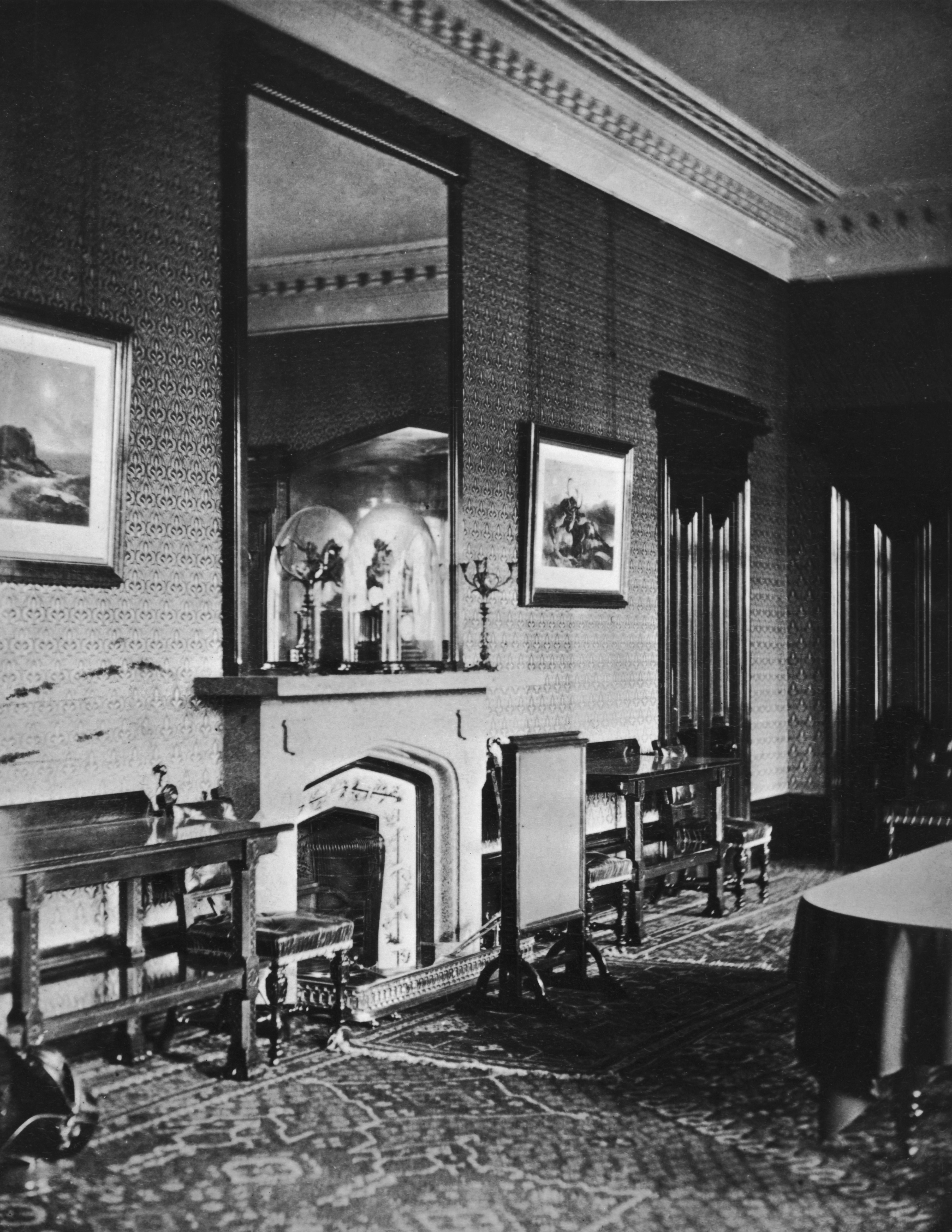 The dining room at Queen Victoria's royal residence at Balmoral Castle, Aberdeenshire, Scotland, circa 1870 | Source: Getty Images